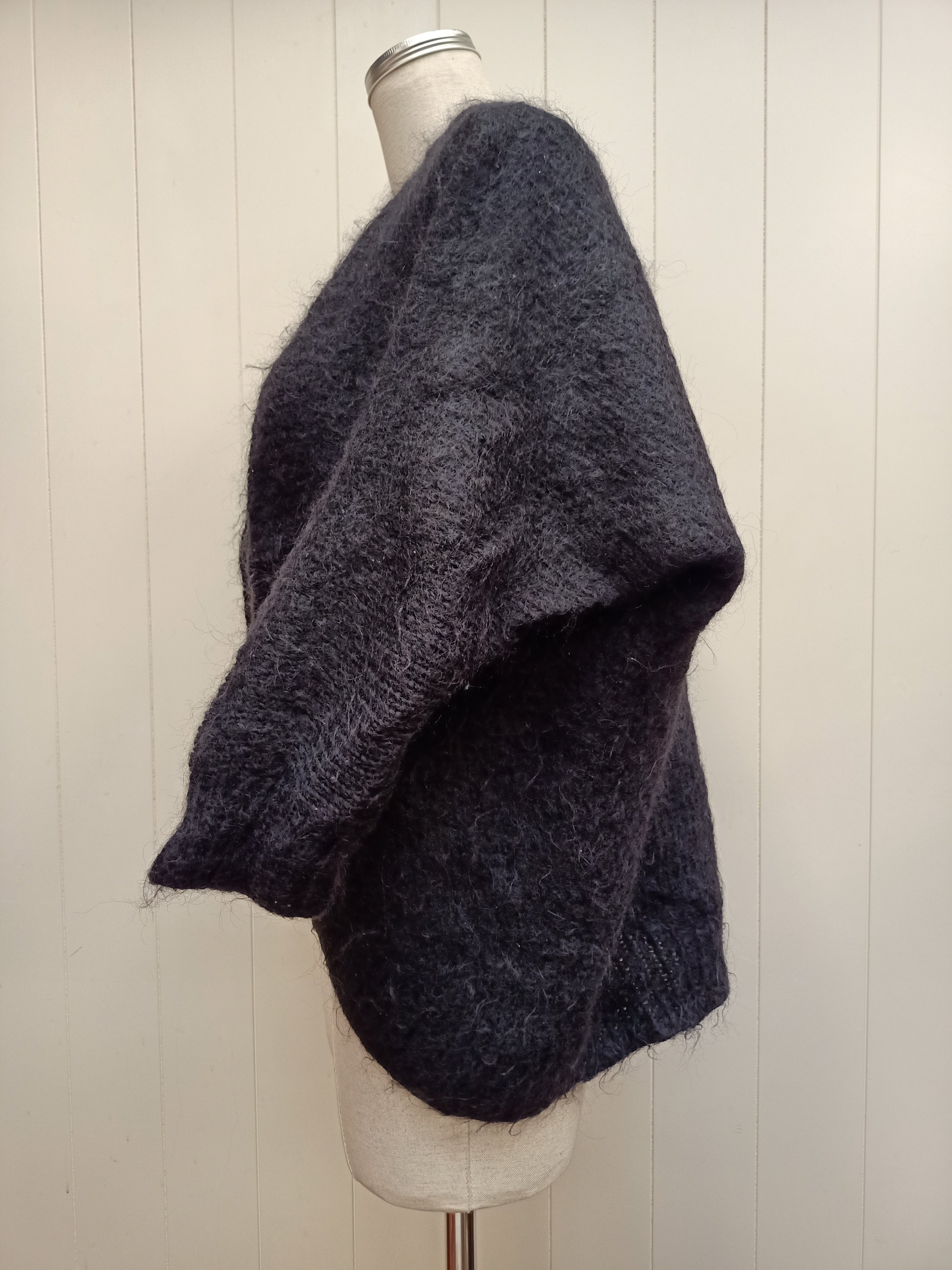 Vintage Black Knit Shrug