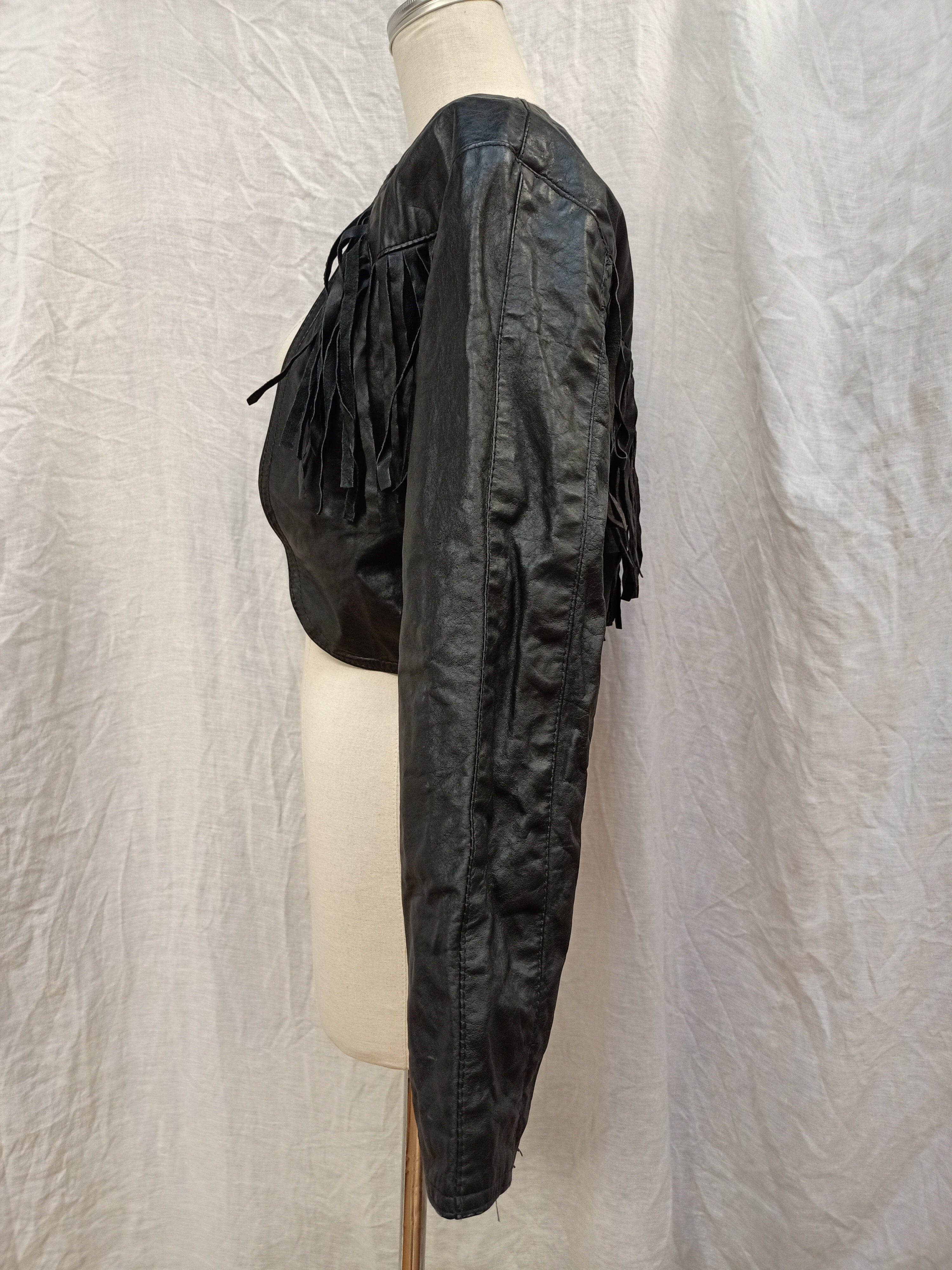 Tassel Leather Bolero