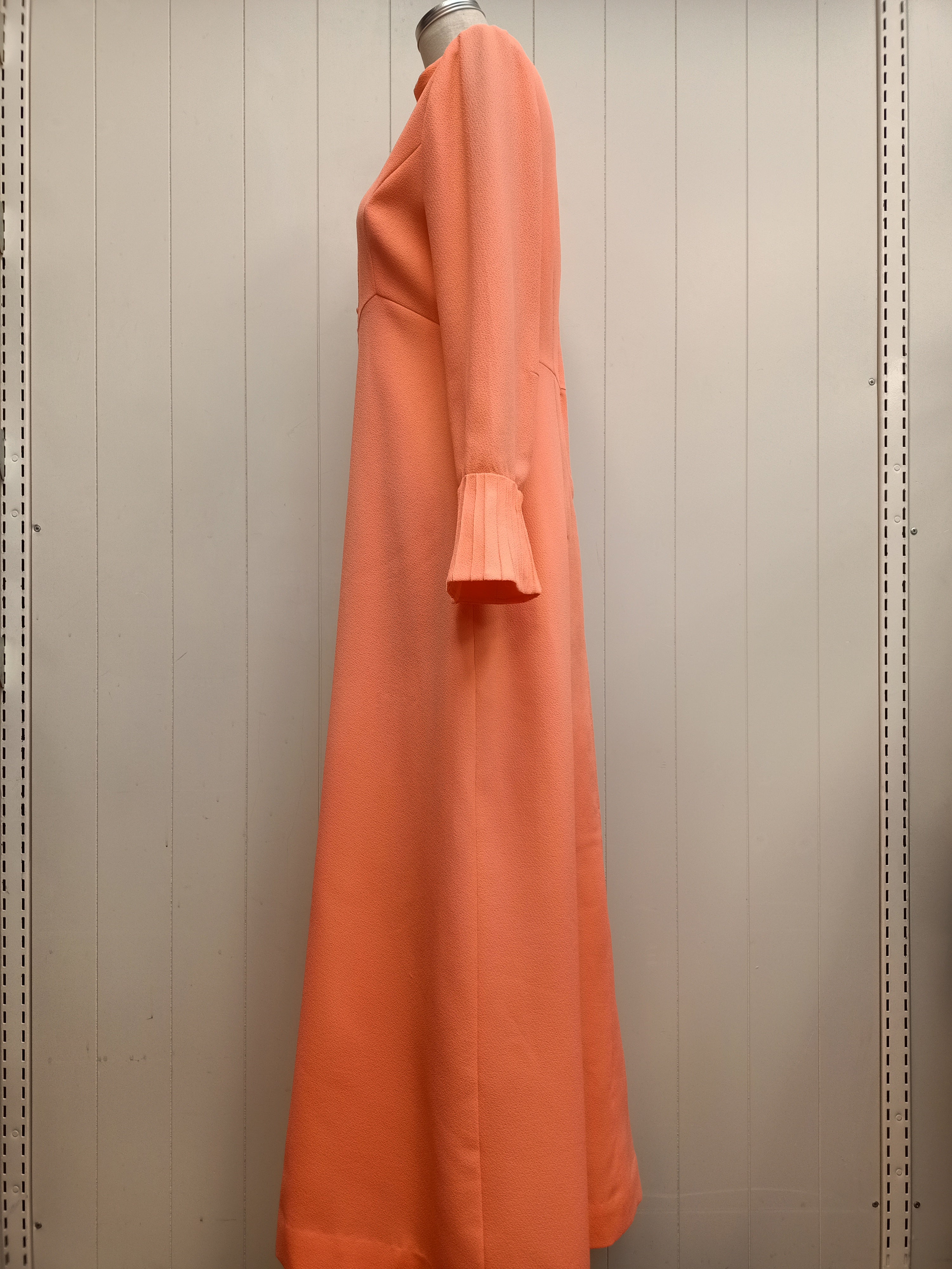 Vintage Neon Orange Maxi Dress