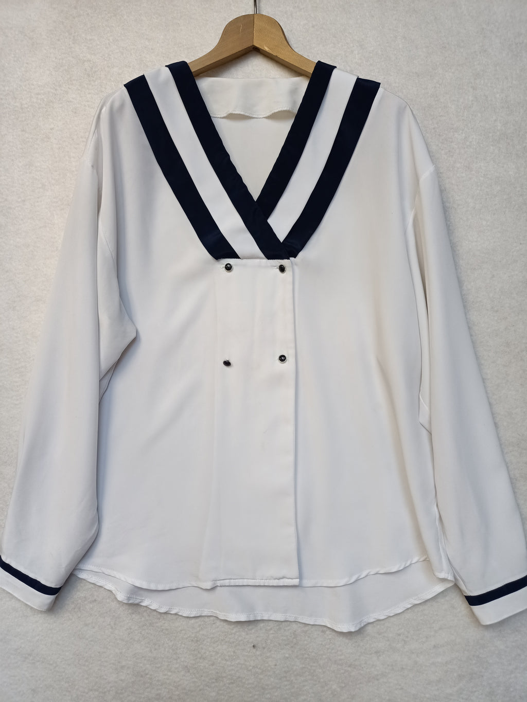 Vintage Navy and White Shirt