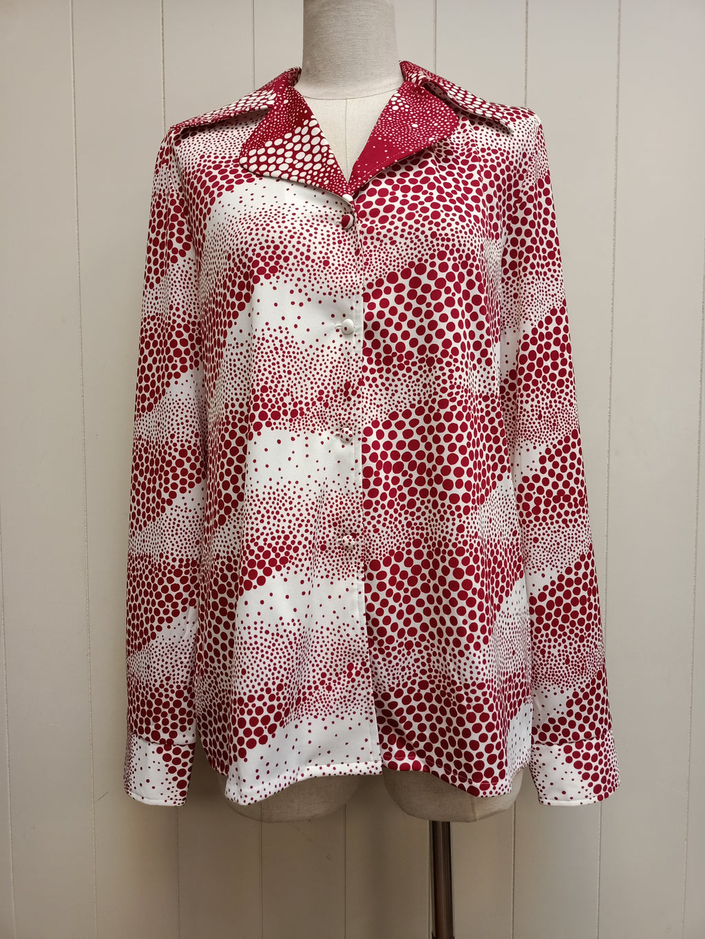 Vintage Lady Lichfield Polka Dot Illusion Shirt