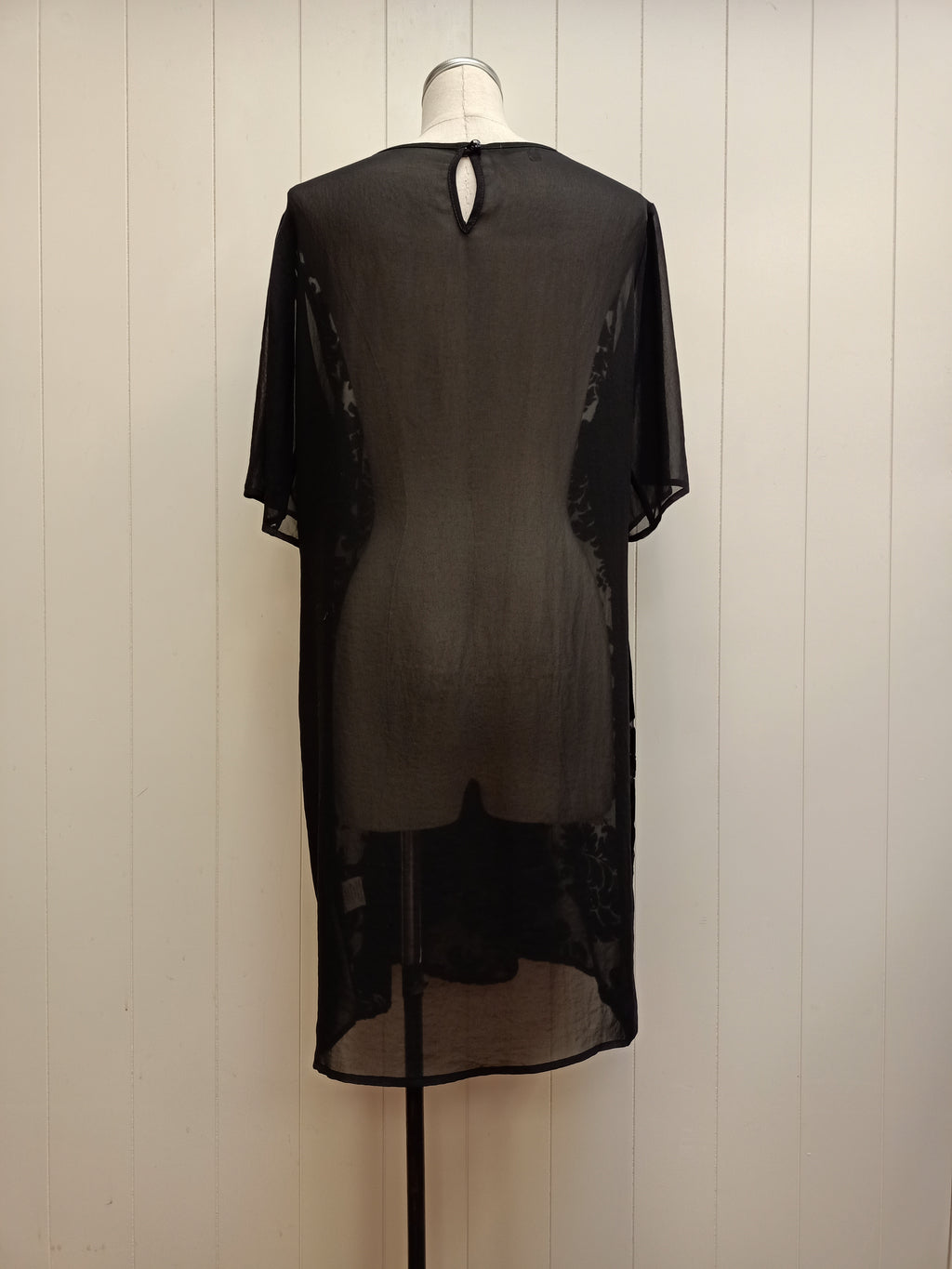 End of Story Sheer Velvet Dress