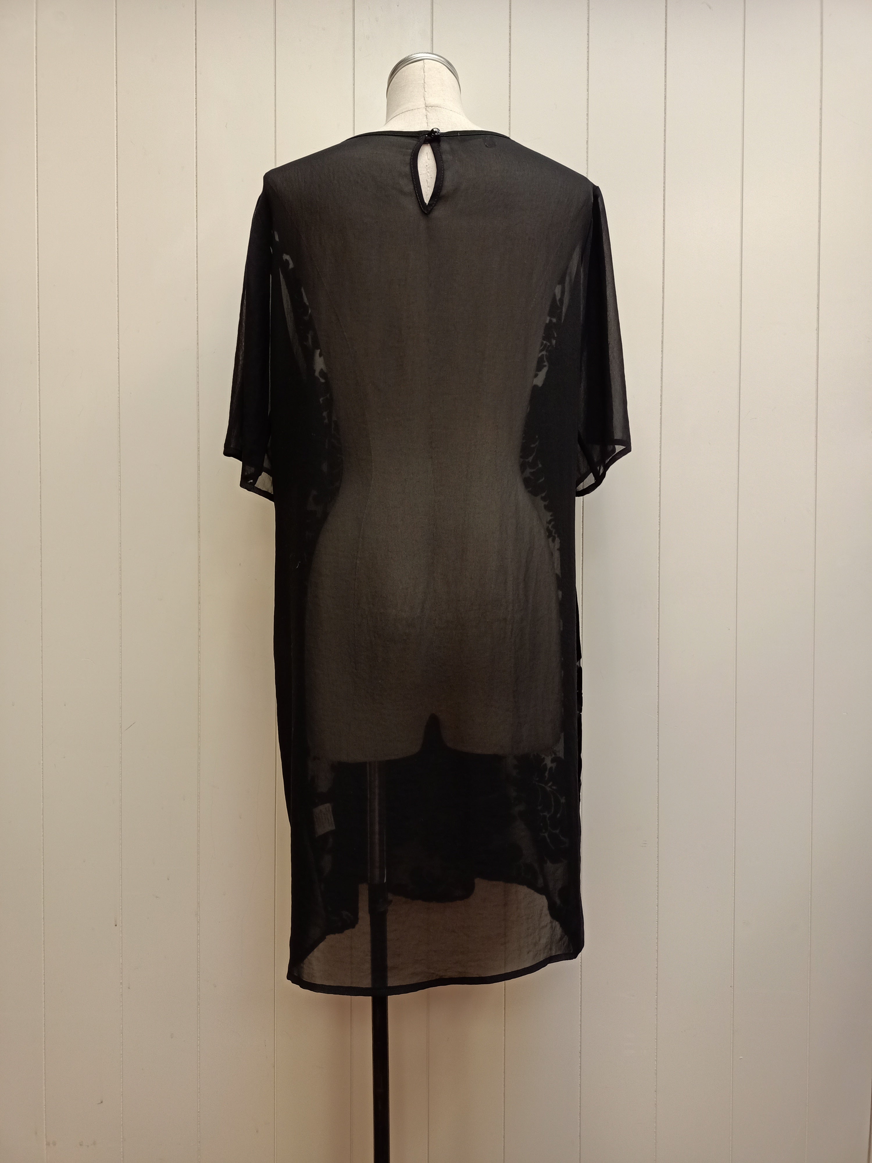End of Story Sheer Velvet Dress