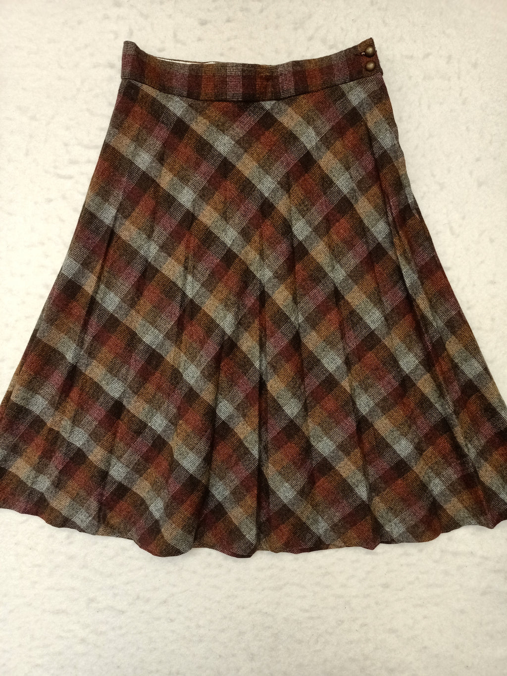 Vintage Multicoloured Plaid Skirt