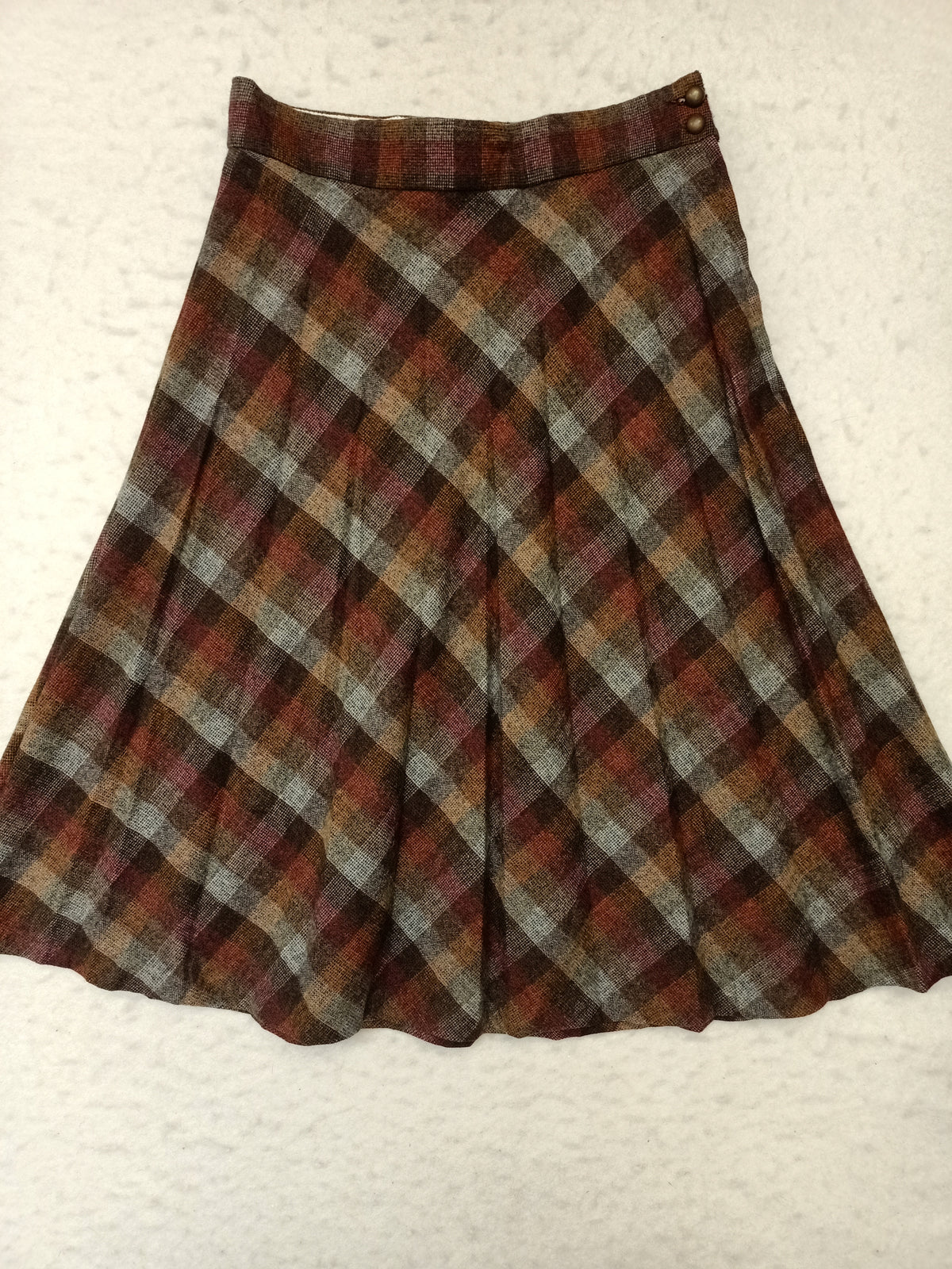 Vintage Multicoloured Plaid Skirt