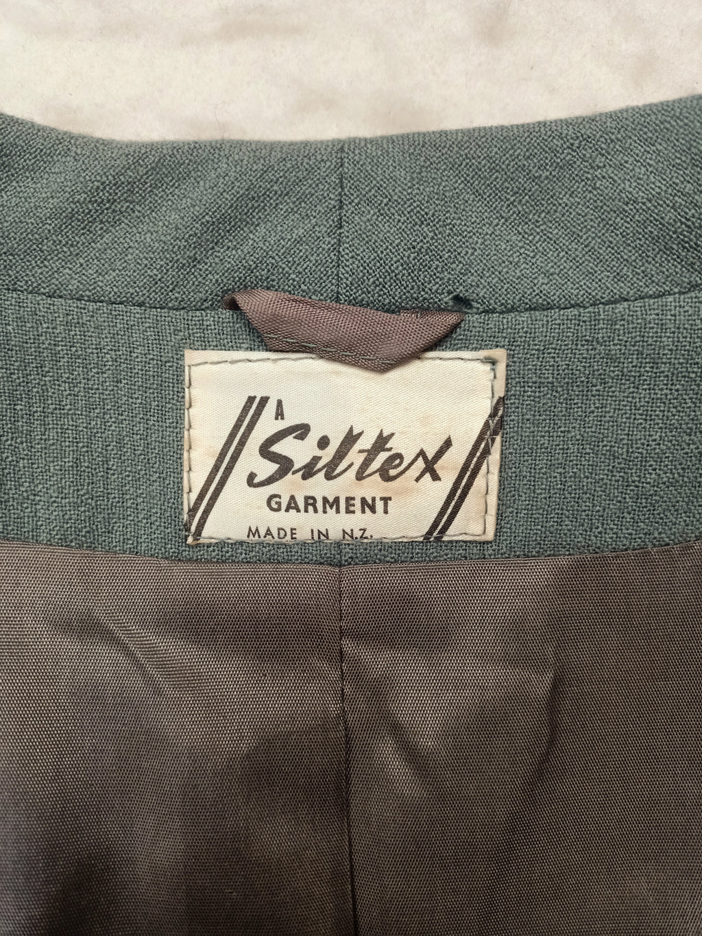 Vintage Siltex Sage Green Lightweight Coat