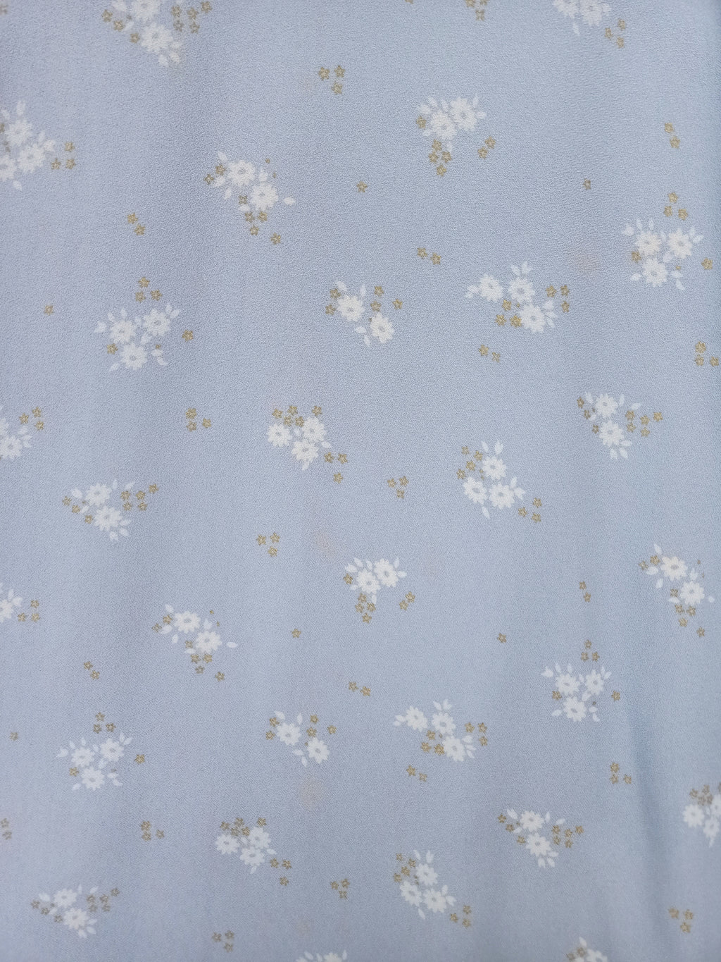 Vintage Pastel Blue Floral Dress