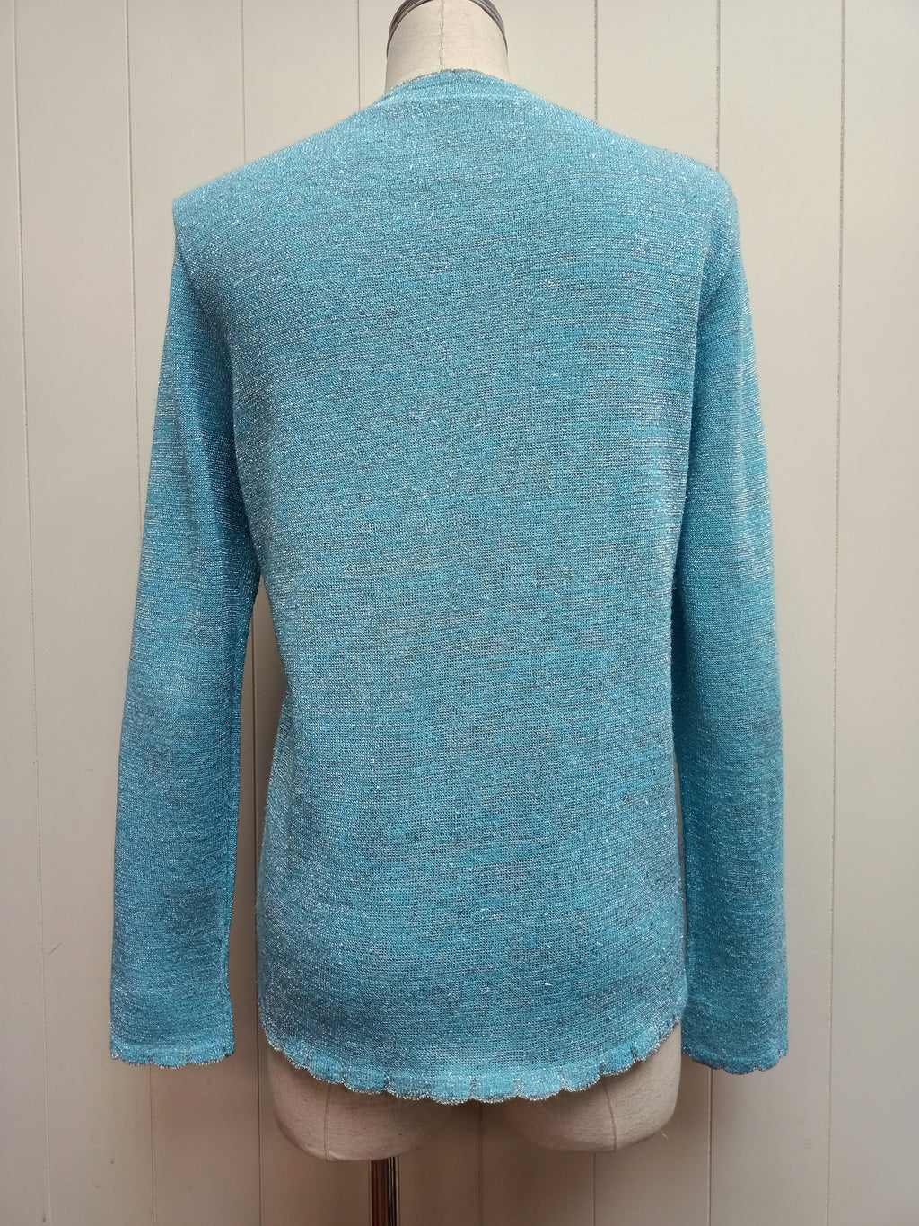 Vintage Turquoise Sparkly Sweater