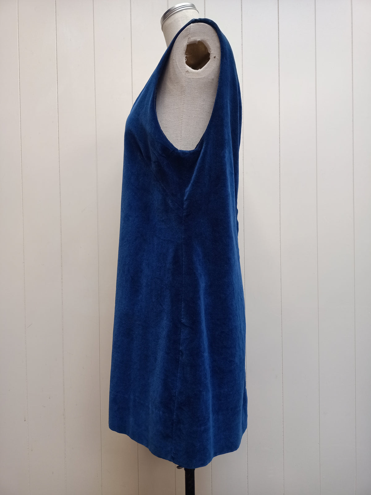 Vintage Blue Velvet Micro Dress