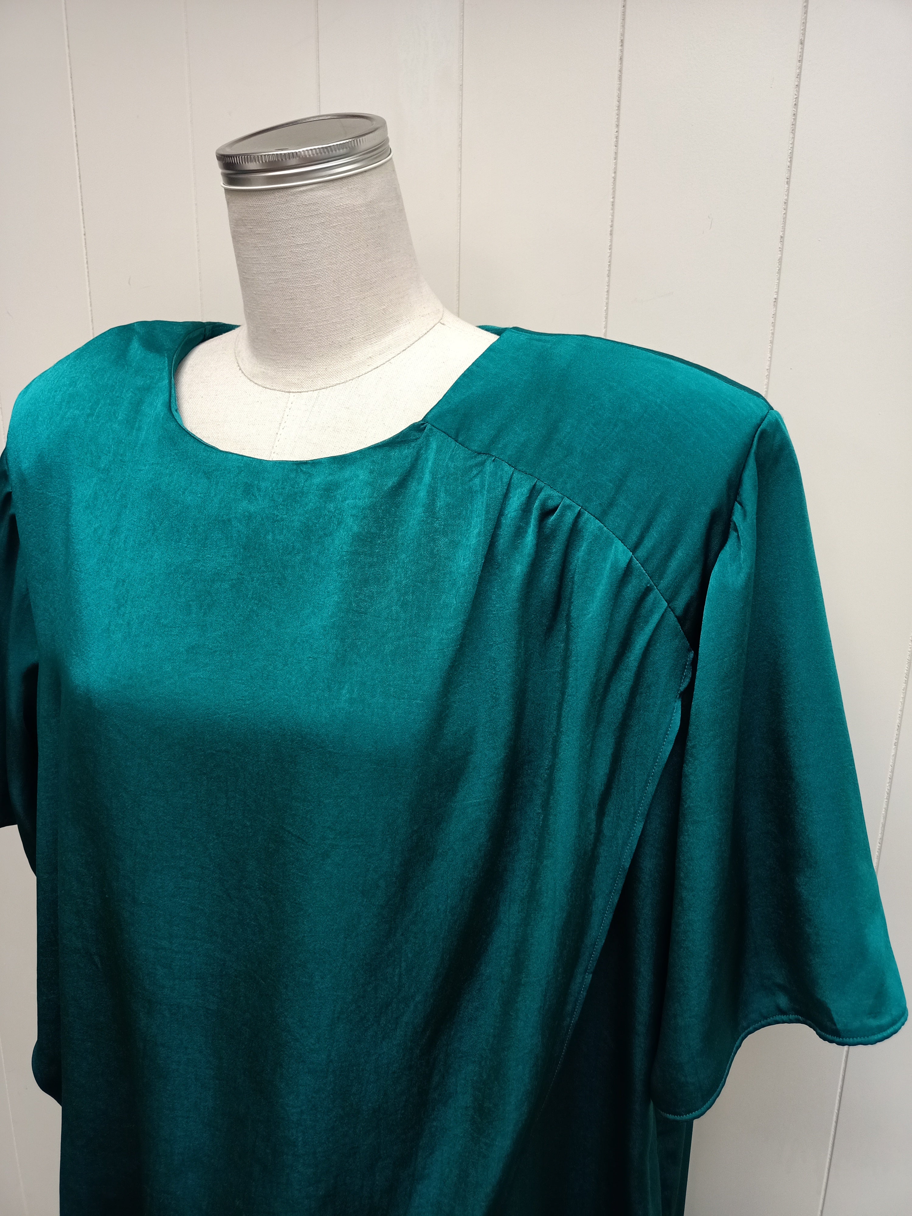 Vintage Teal Draped Dress