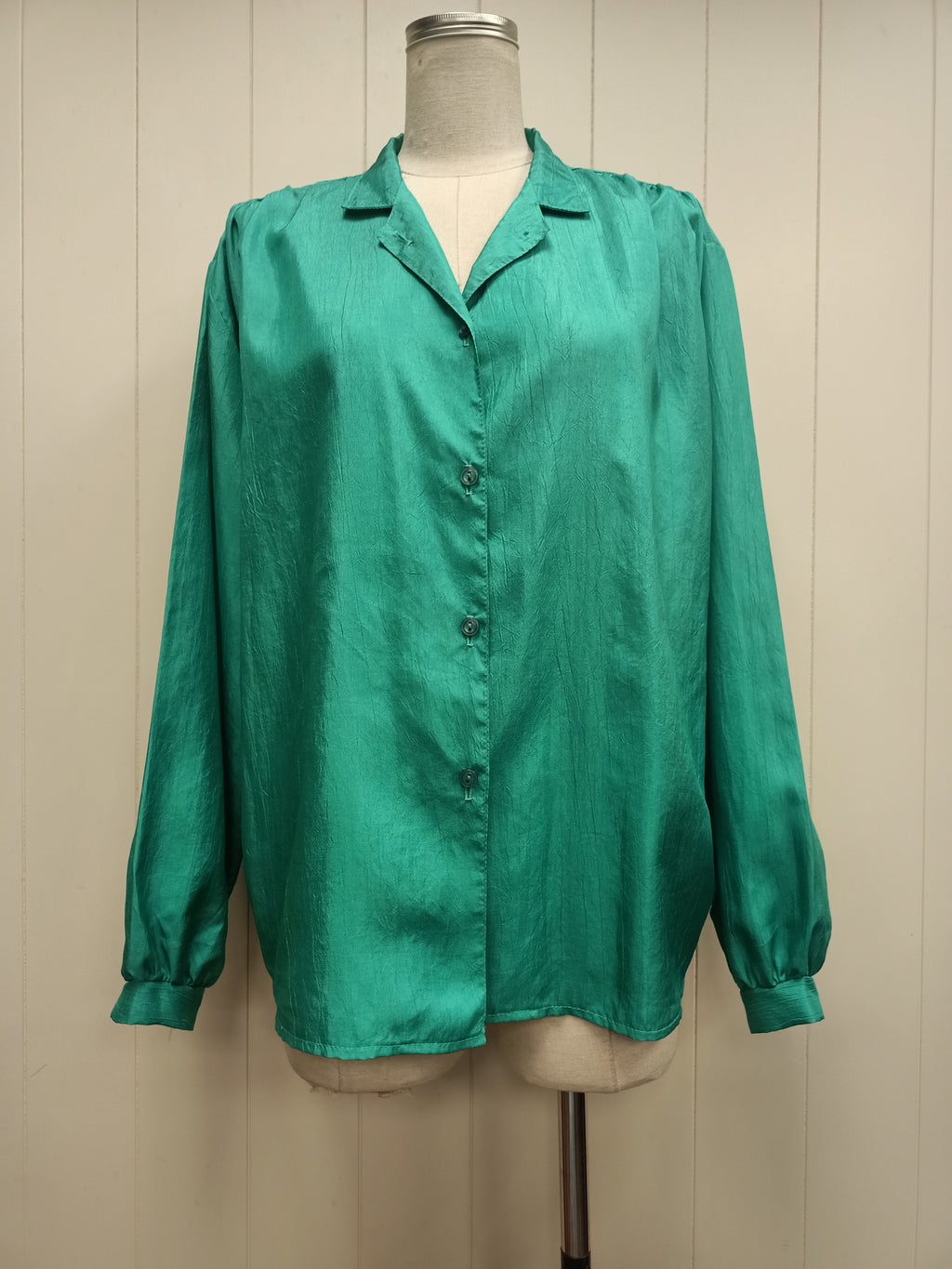 Vintage Oversized Crinkle Satin Shirt