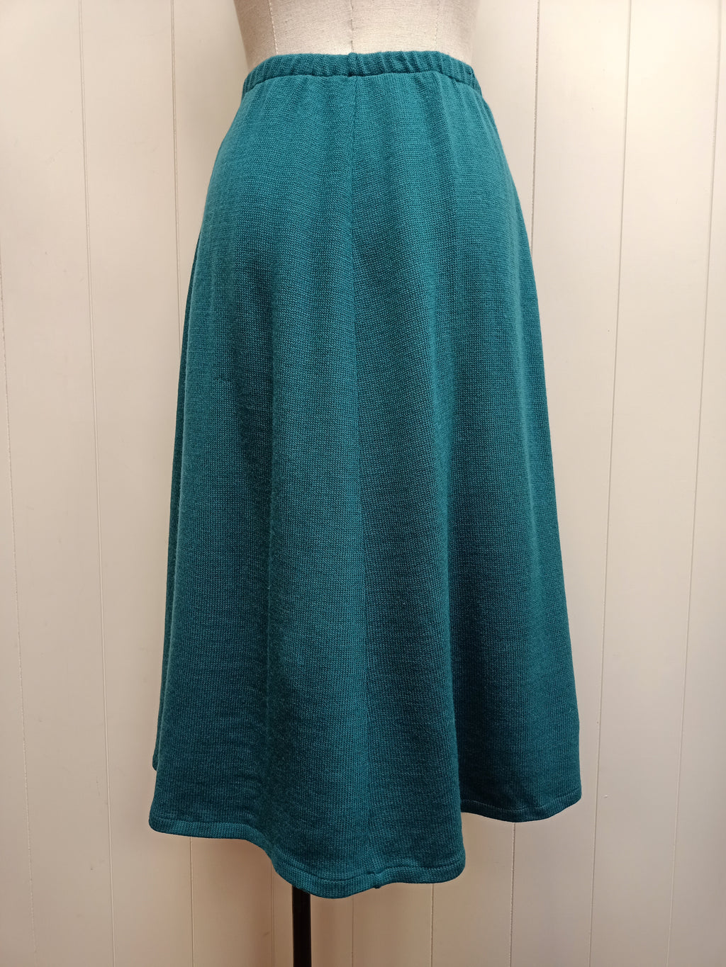 Vintage Teal Jersey Knit Skirt