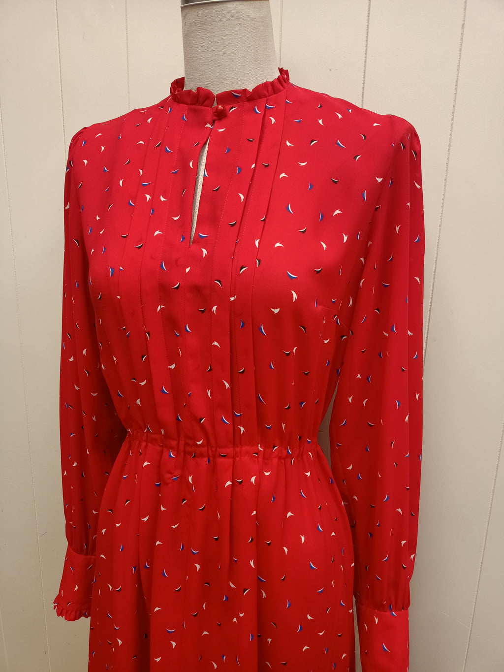 Vintage Red Confetti Dress