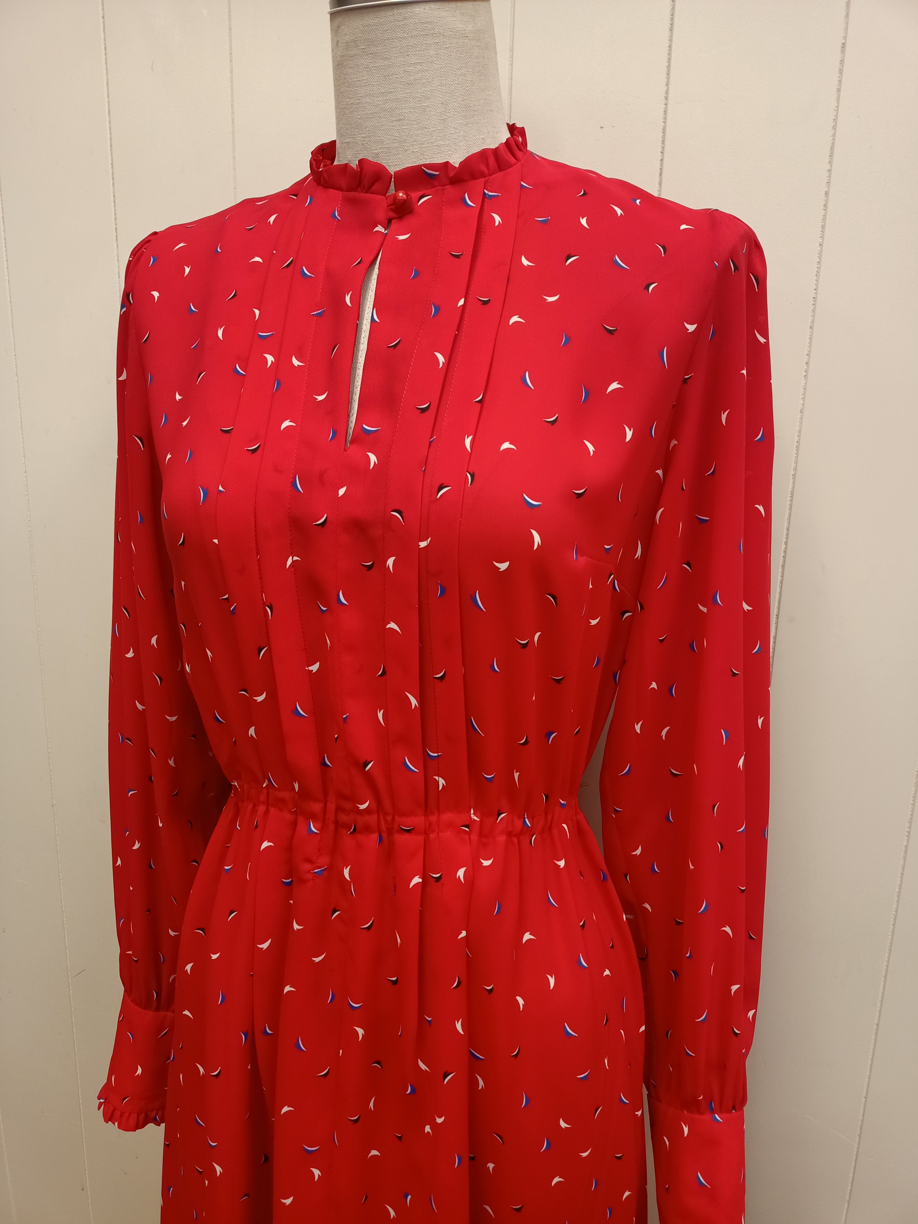 Vintage Red Confetti Dress