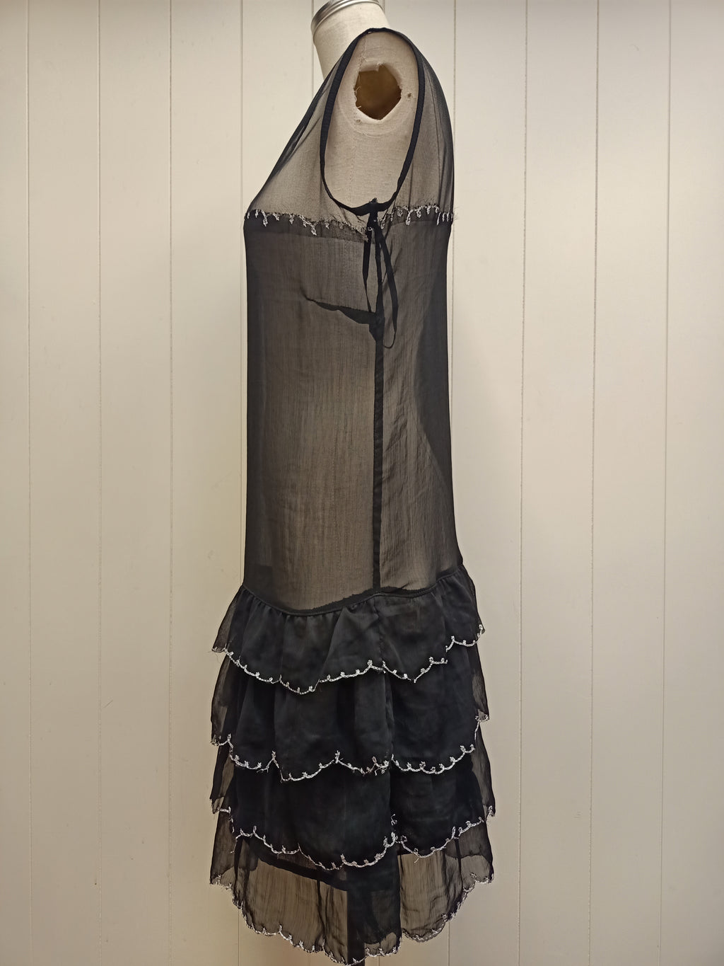 Barkins Ruffle Chiffon Dress