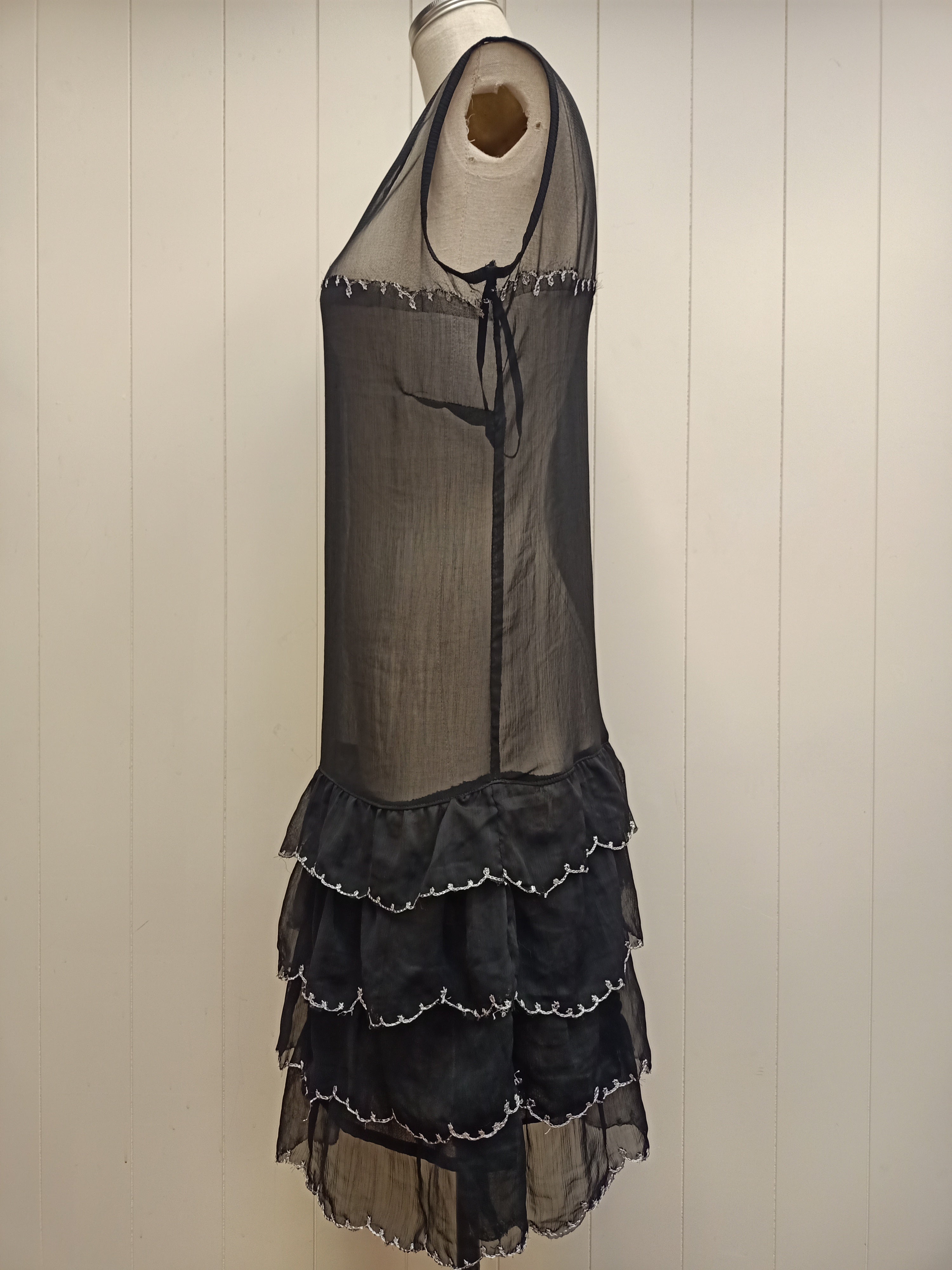 Barkins Ruffle Chiffon Dress