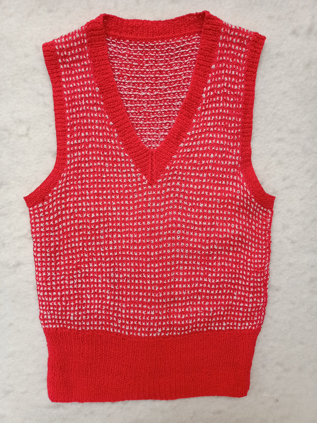Vintage Two Tone Knit Vest