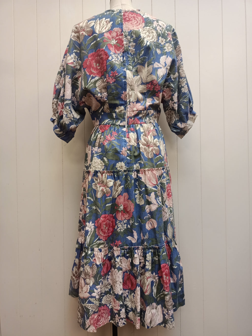Vintage Floral Tiered Dress