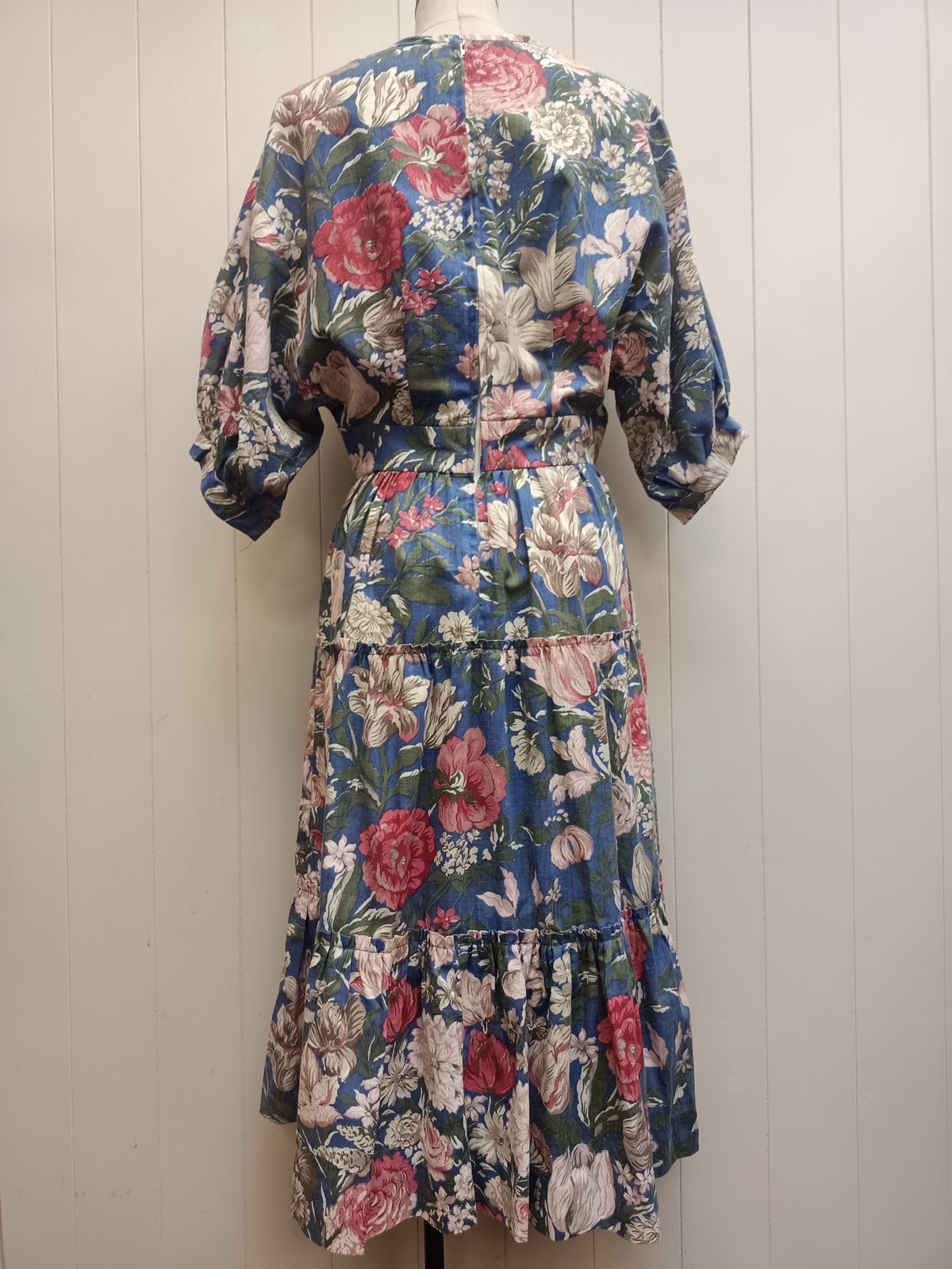 Vintage Floral Tiered Dress