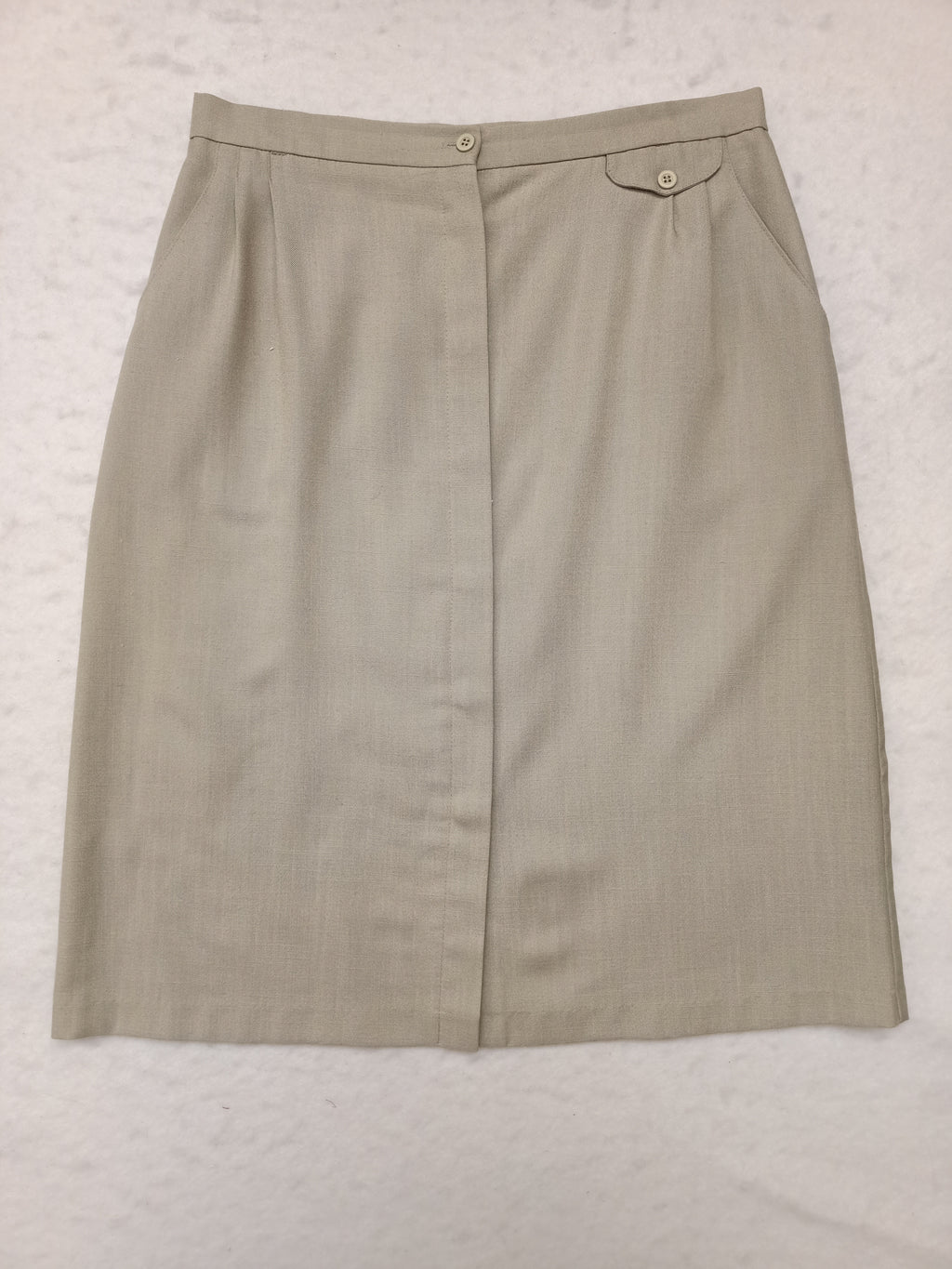 Vintage Beige Button Up Skirt
