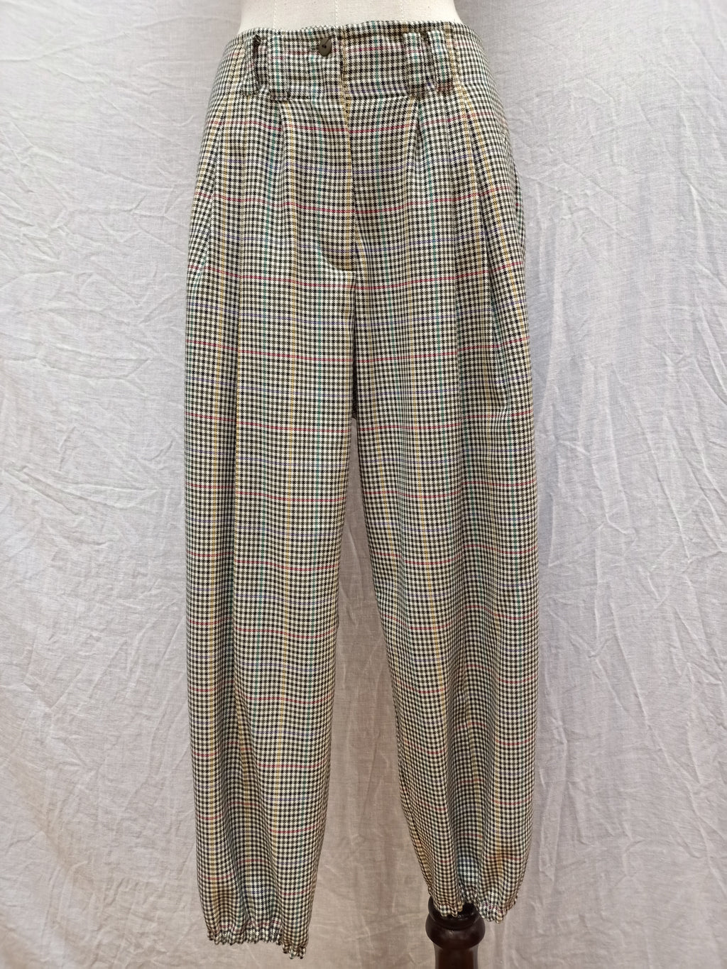 Vintage Hounstooth Plaid Pants