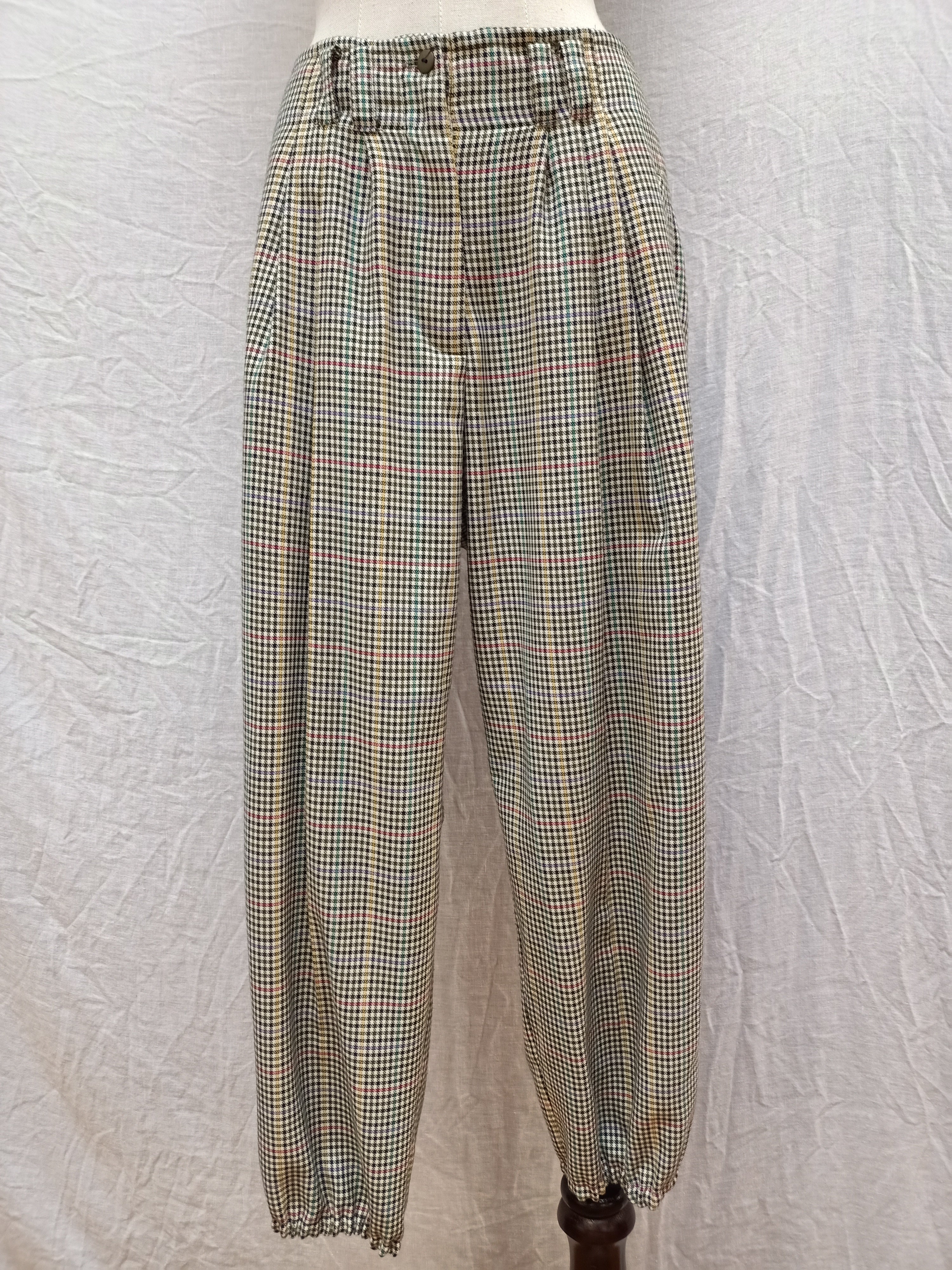 Vintage Hounstooth Plaid Pants