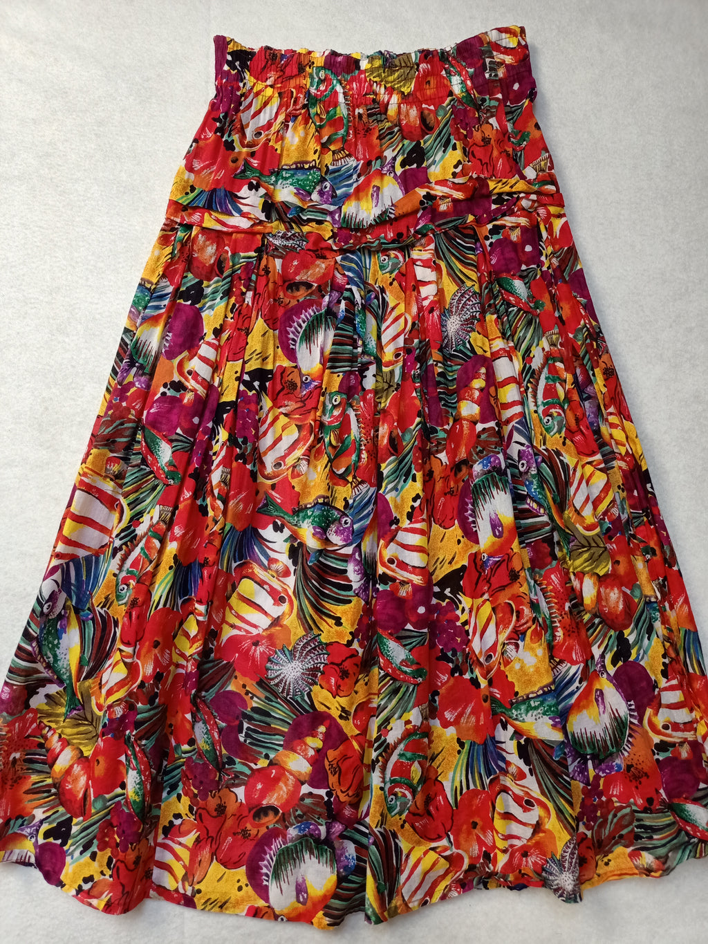 Retro Fish Patterned Skirt