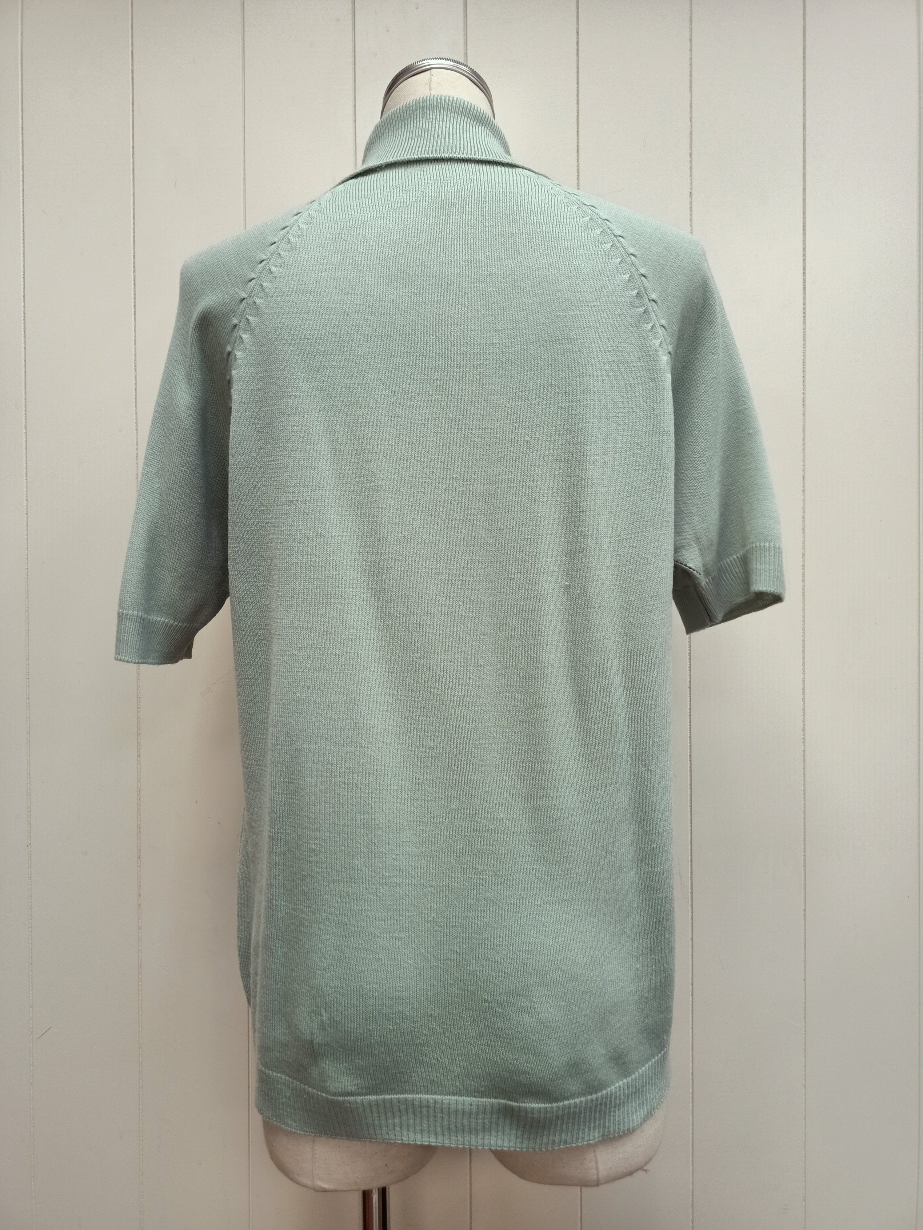 Vintage Mint Short Sleeve Cardigan