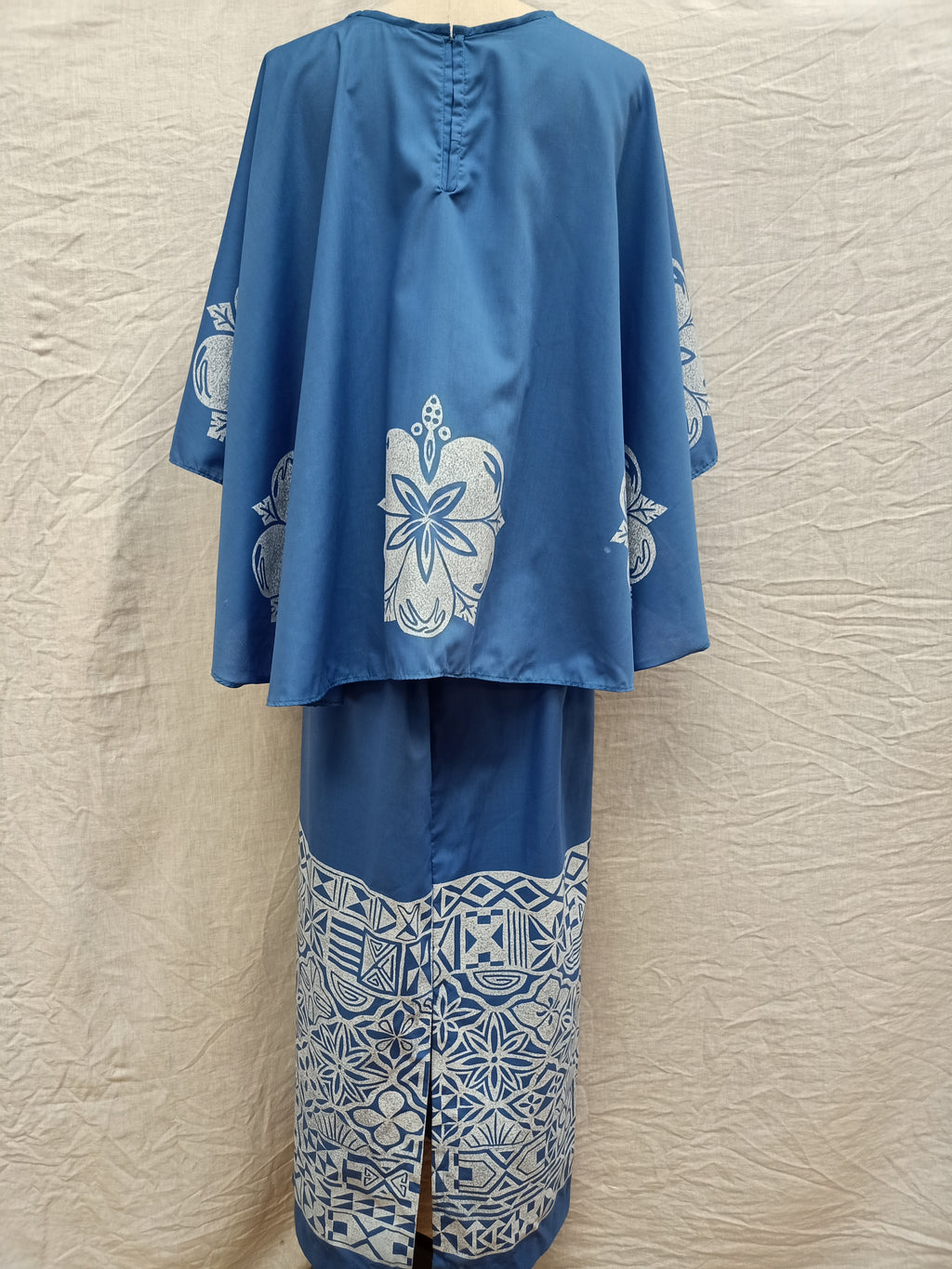 Retro Blue Floral Dress