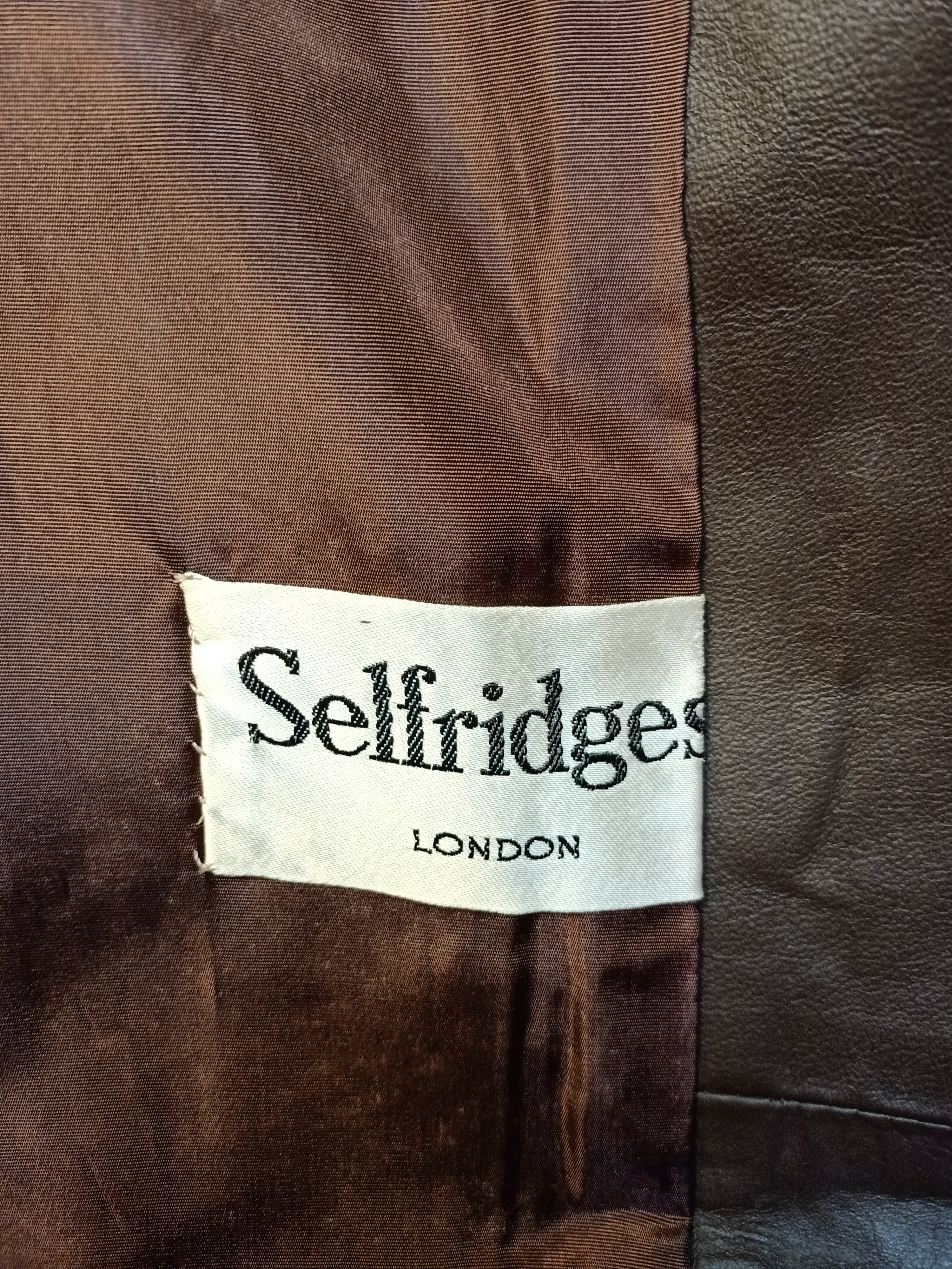 Vintage Selfridges Leather Coat