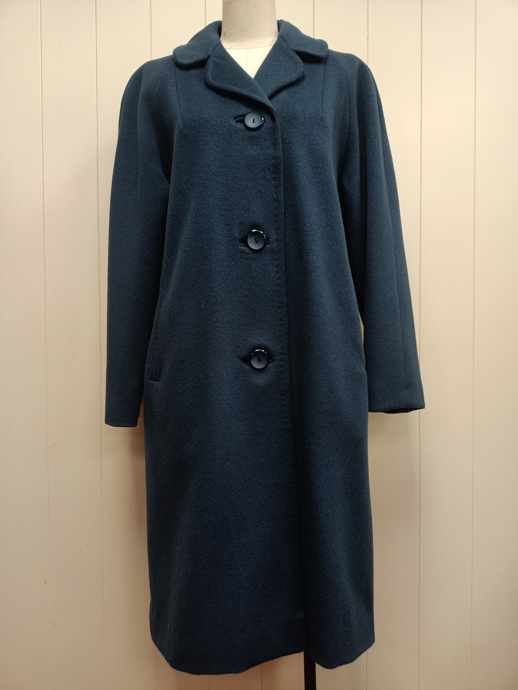 Vintage Donna Rae Midnight Teal Coat