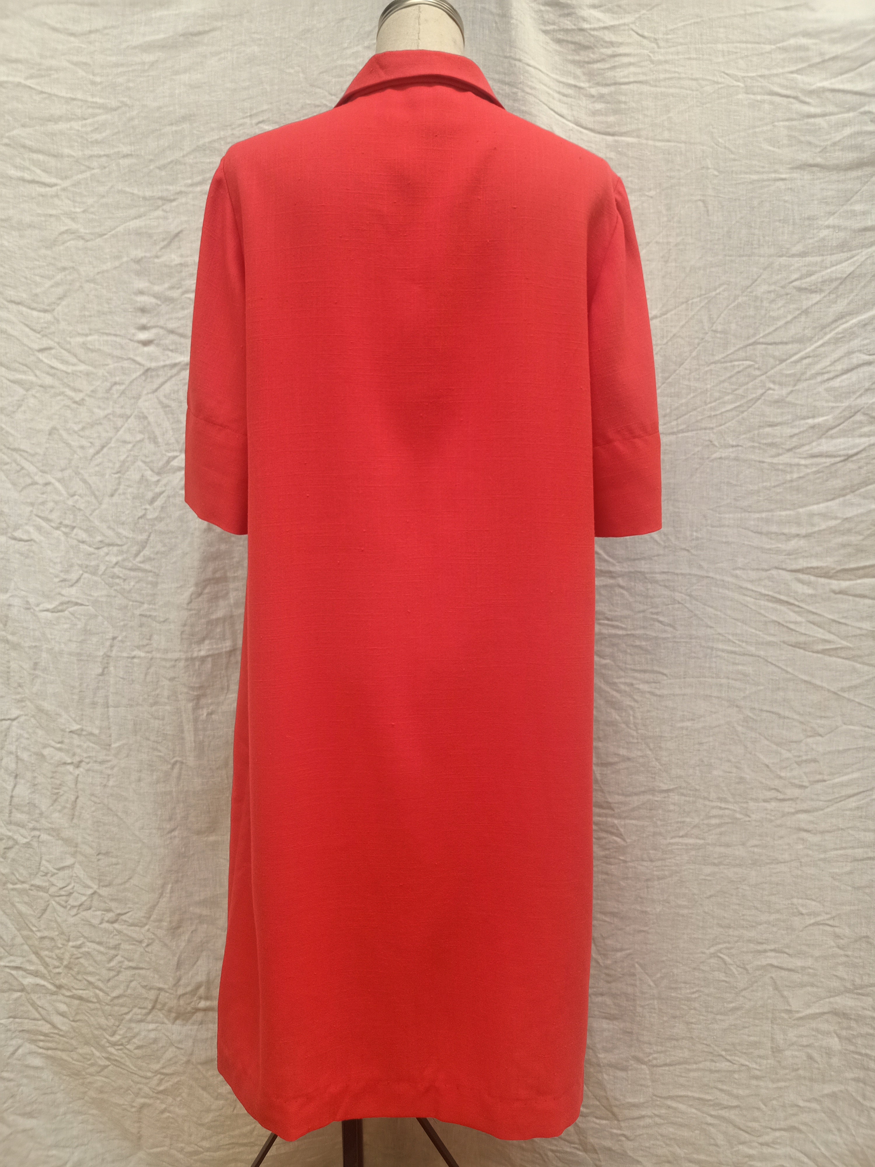 Vintage Red Button Up Dress