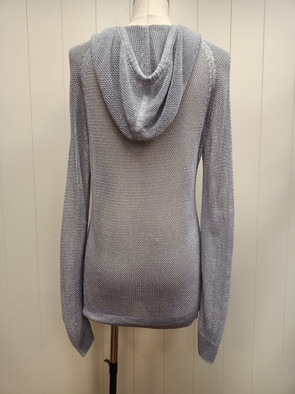 Zafina Silver Knit Hoodie