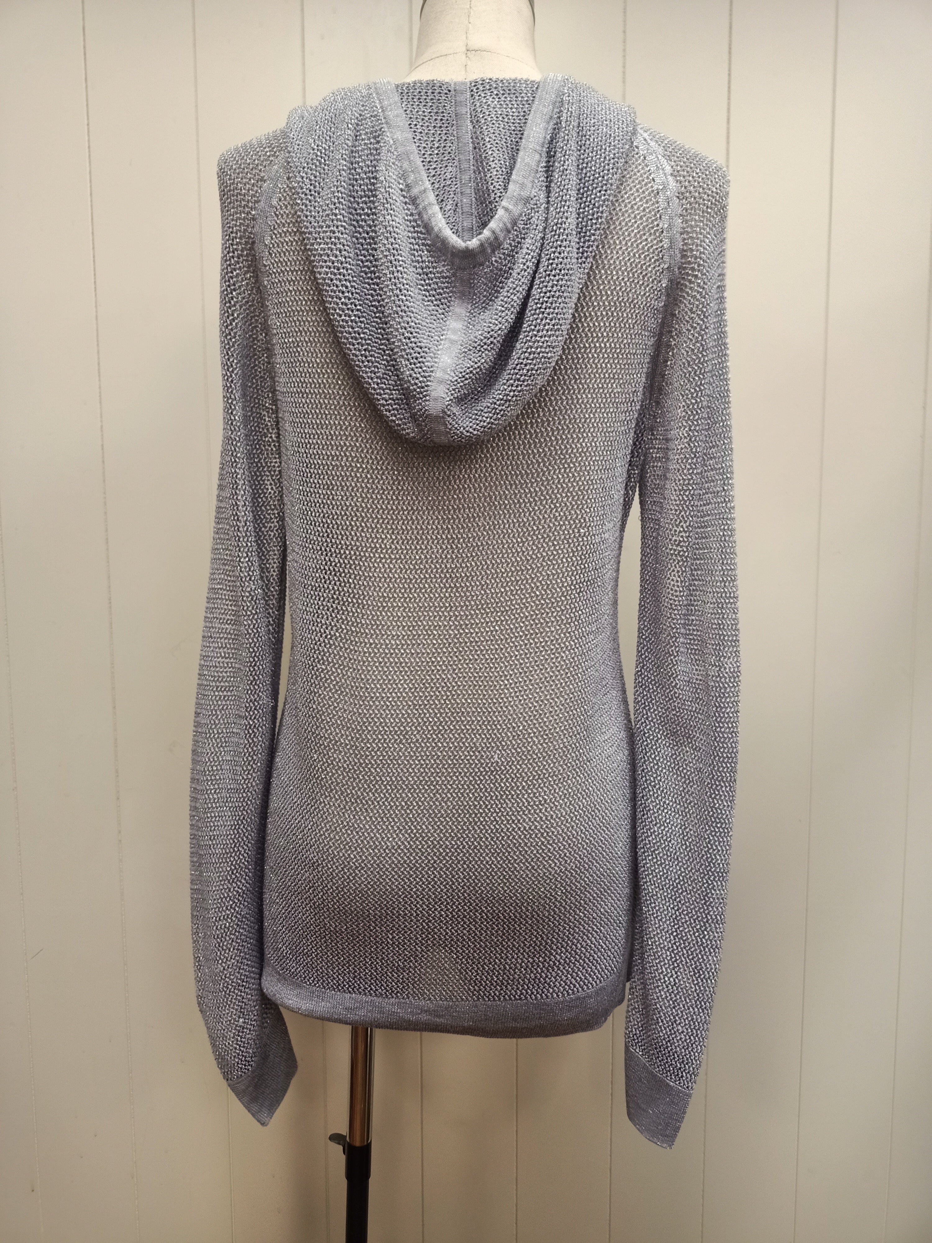 Zafina Silver Knit Hoodie
