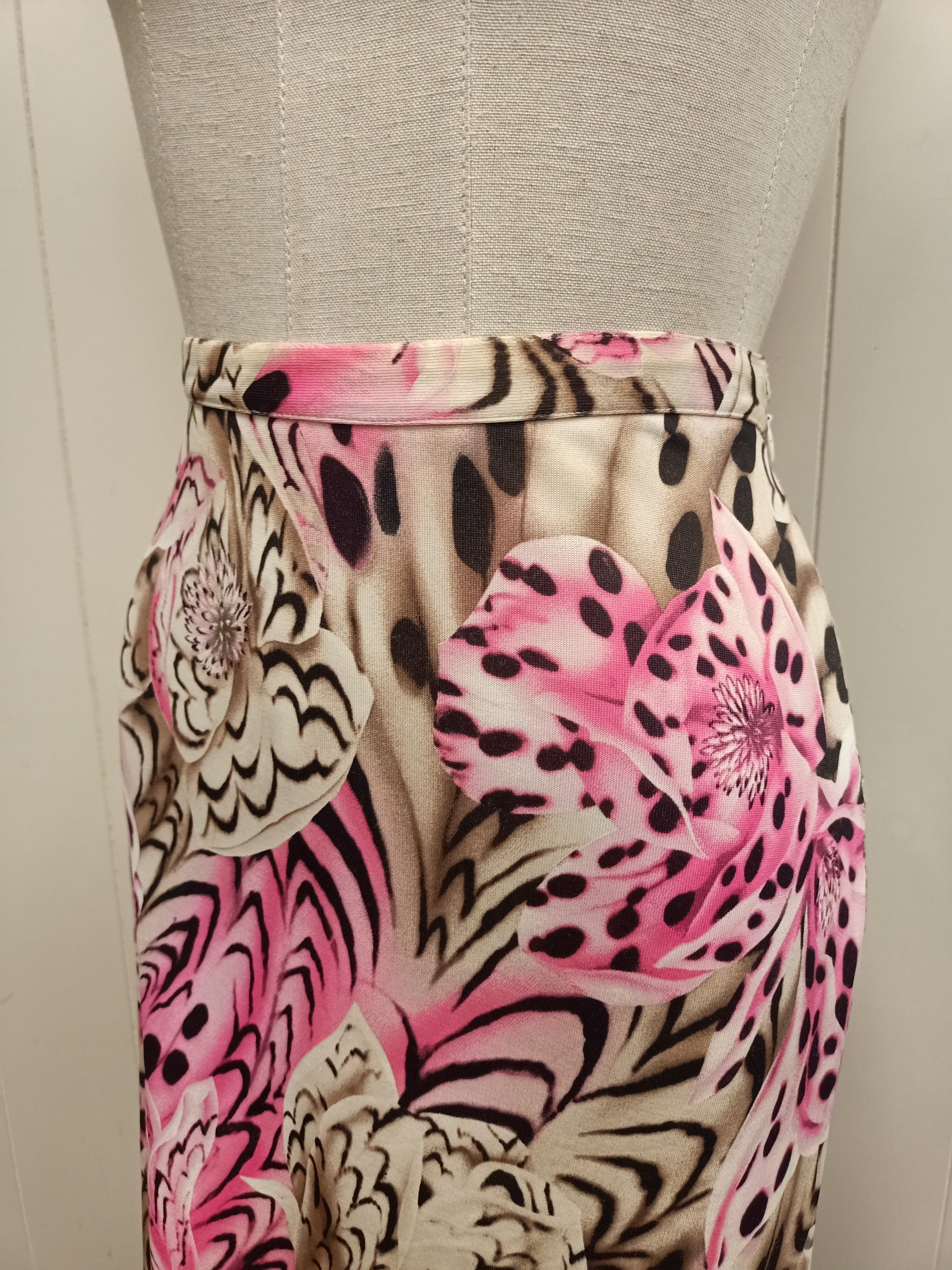 Versace Classic Pink Leopard Skirt