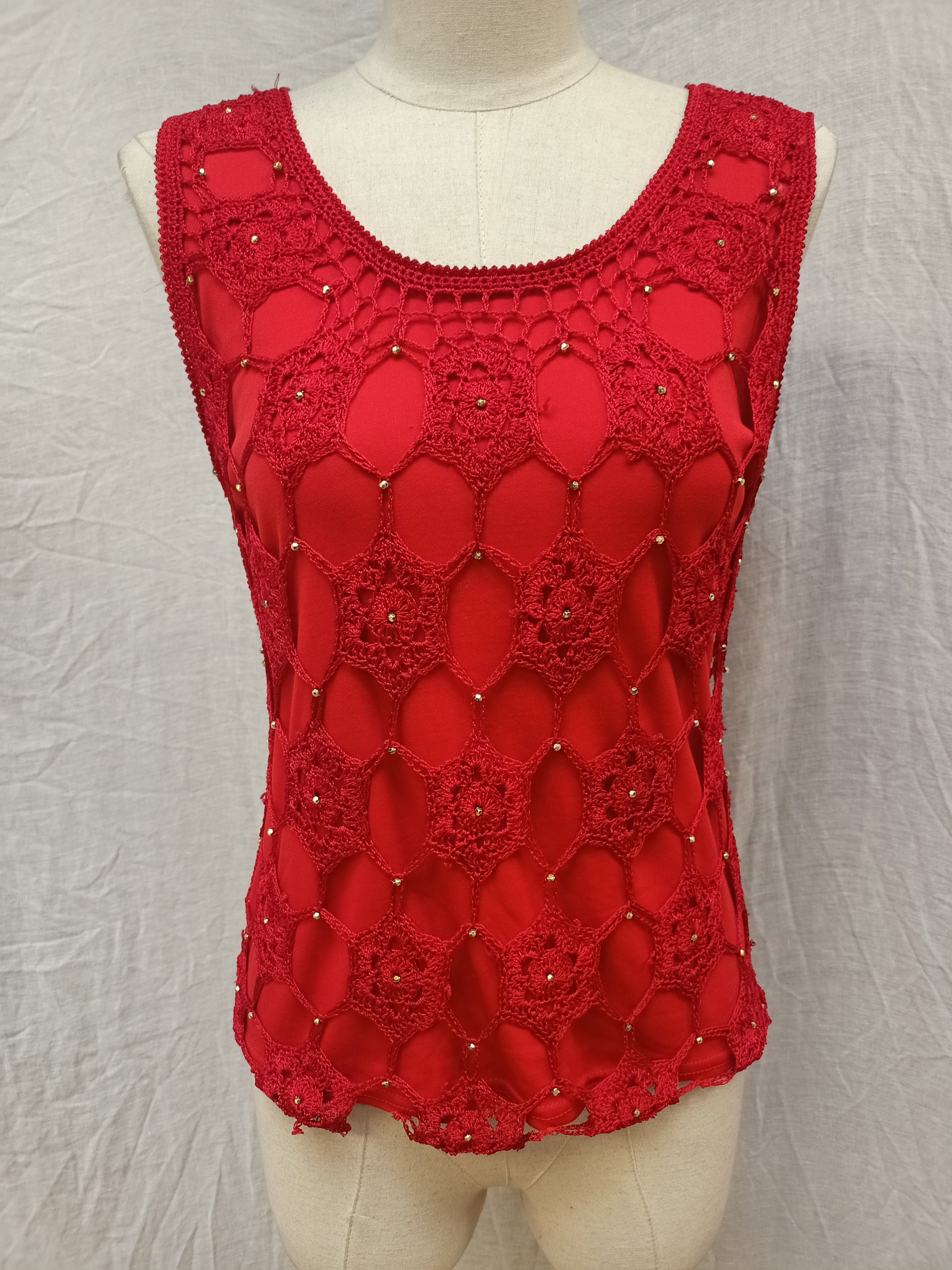 Beaded Crochet Shirt