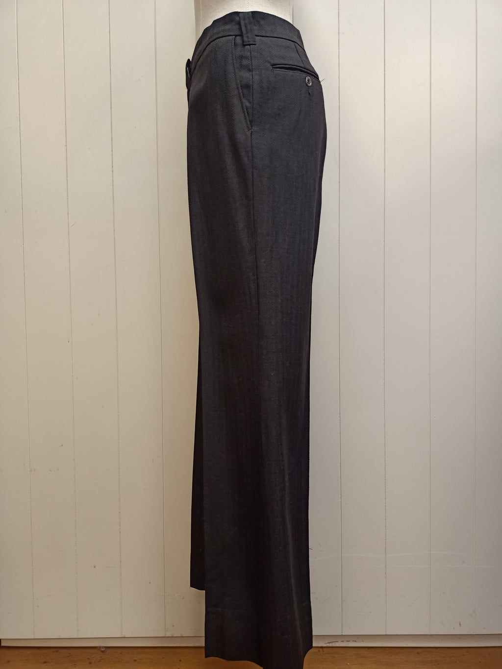 Vintage Mens Herringbone Wool Pants
