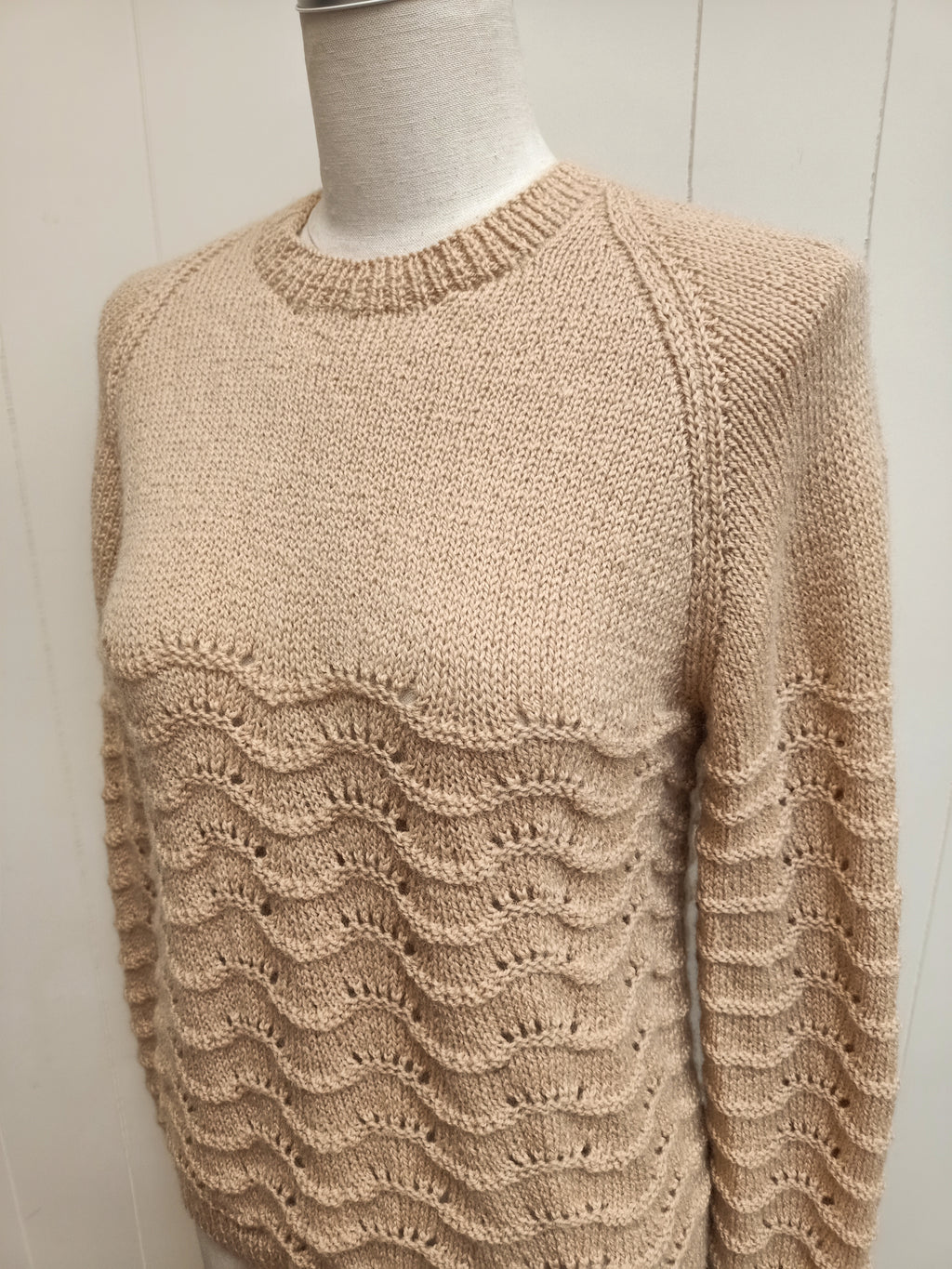 Vintage Handknit Wave Sweater