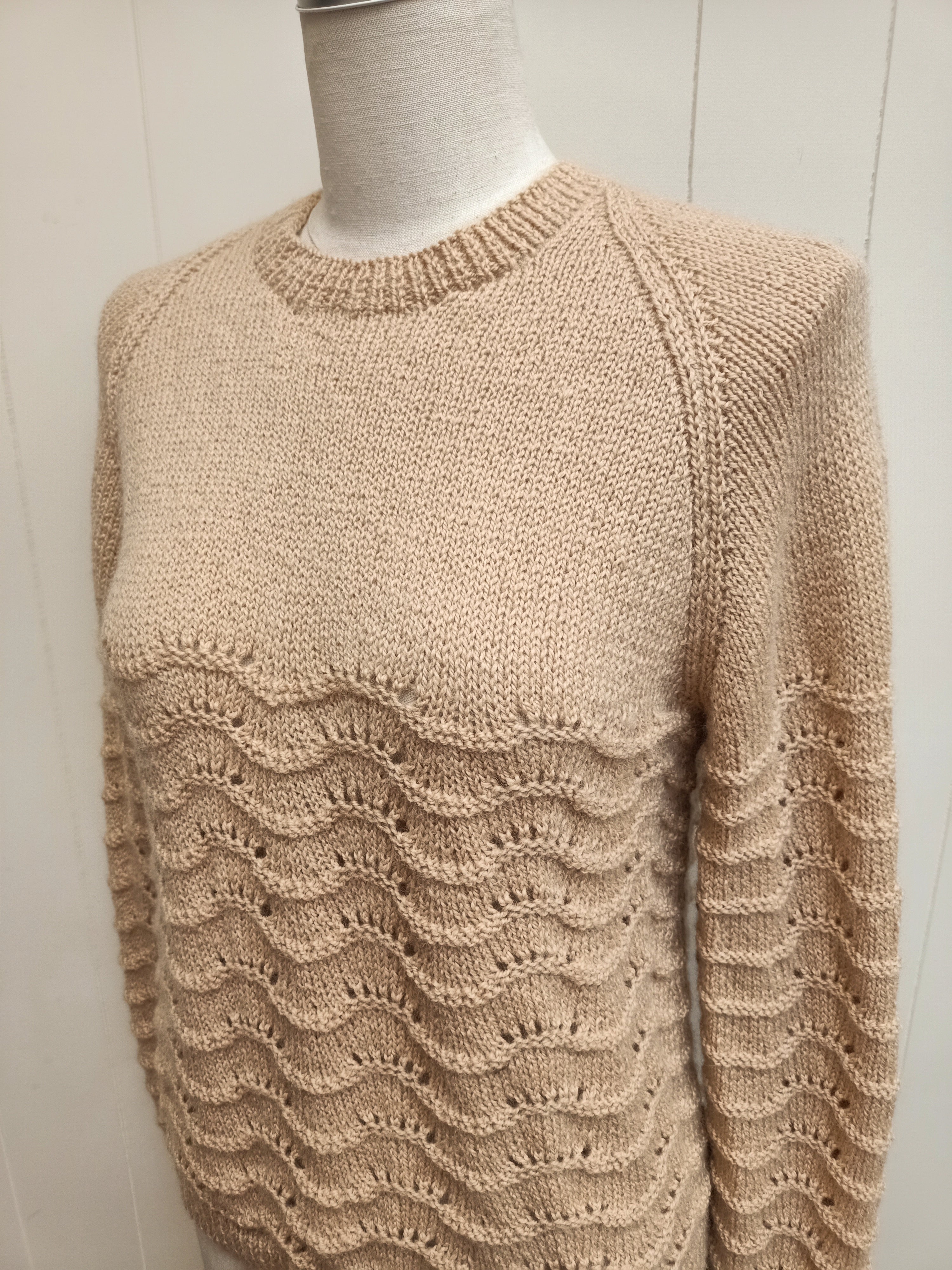 Vintage Handknit Wave Sweater