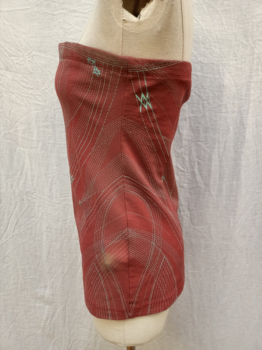 Corset Print Knit Shirt