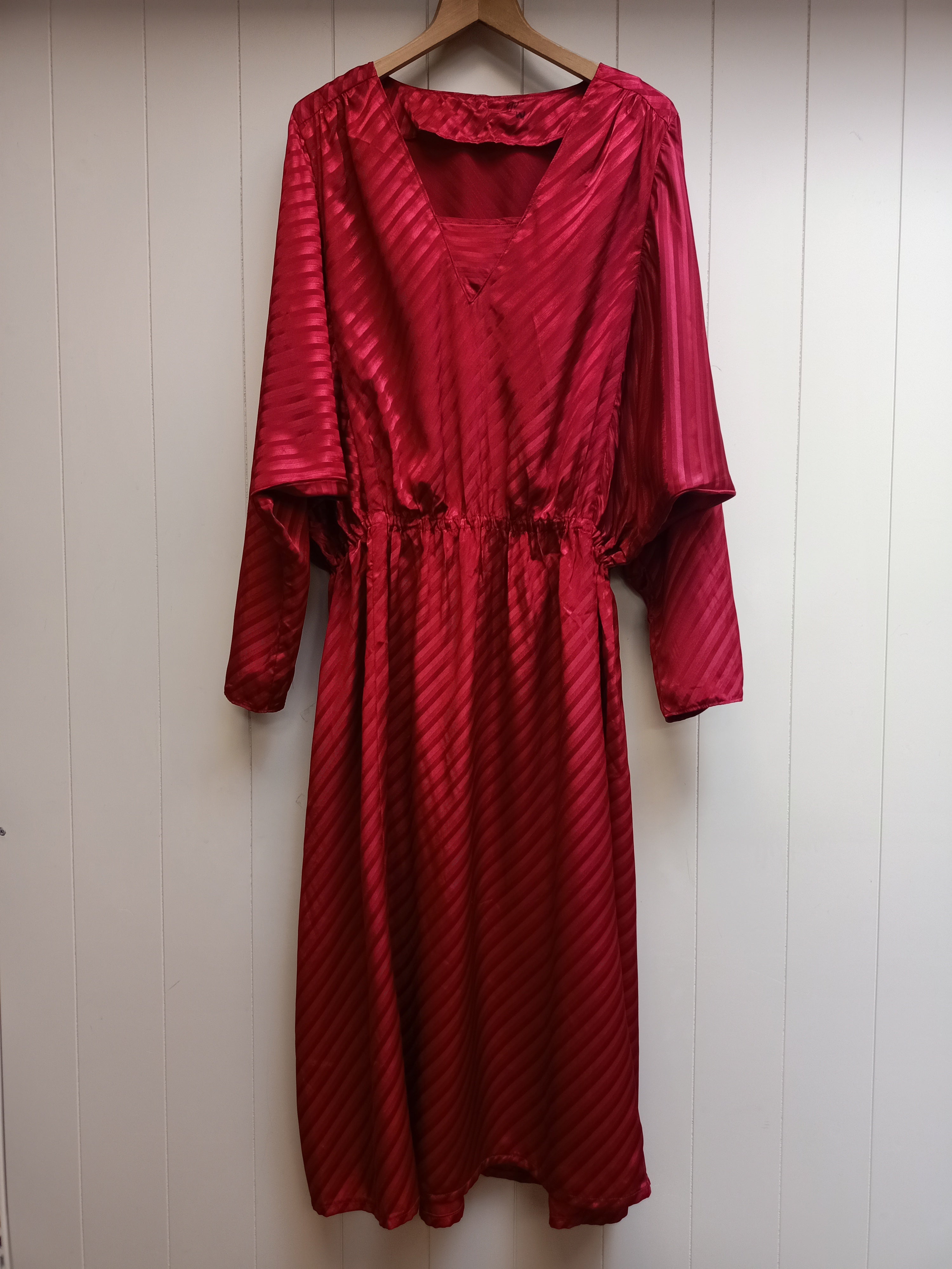 Vintage Striped Maroon Dress