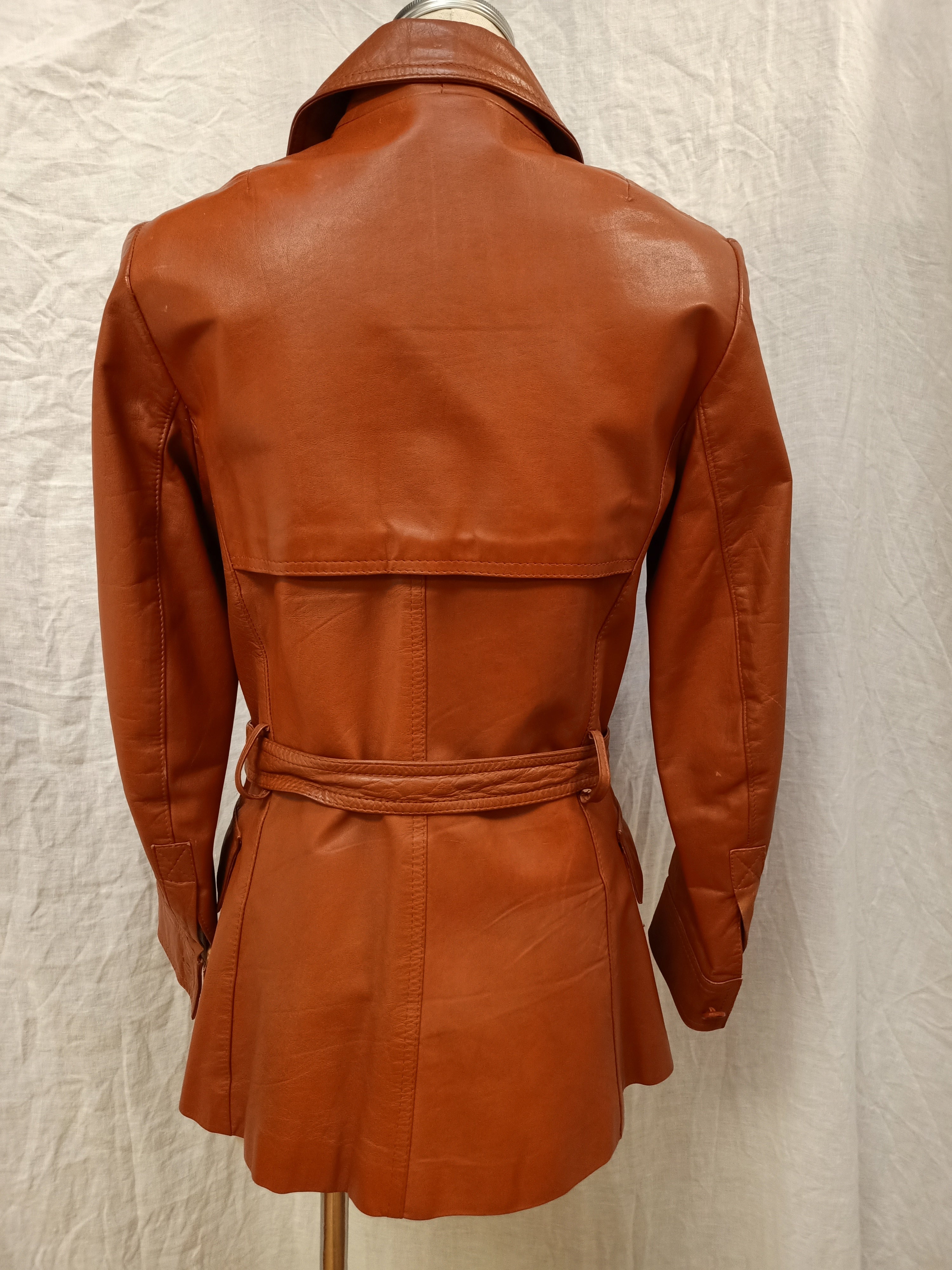 Orange Leather Jacket