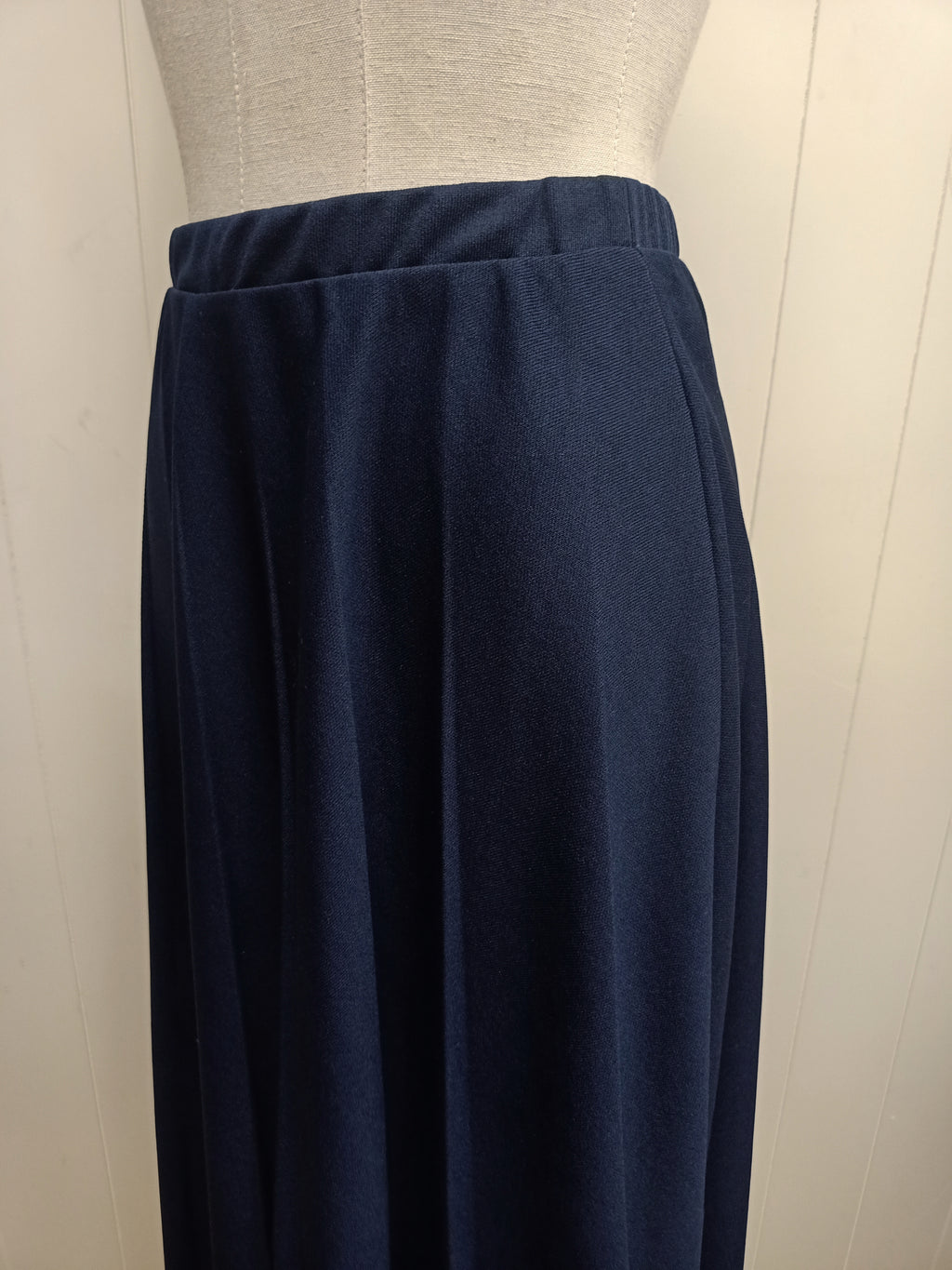 Vintage Navy Pleated Skirt