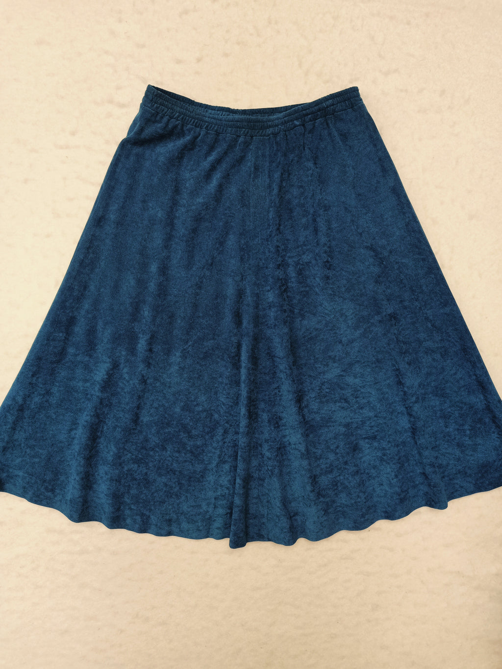 Vintage Blue Velour Skirt