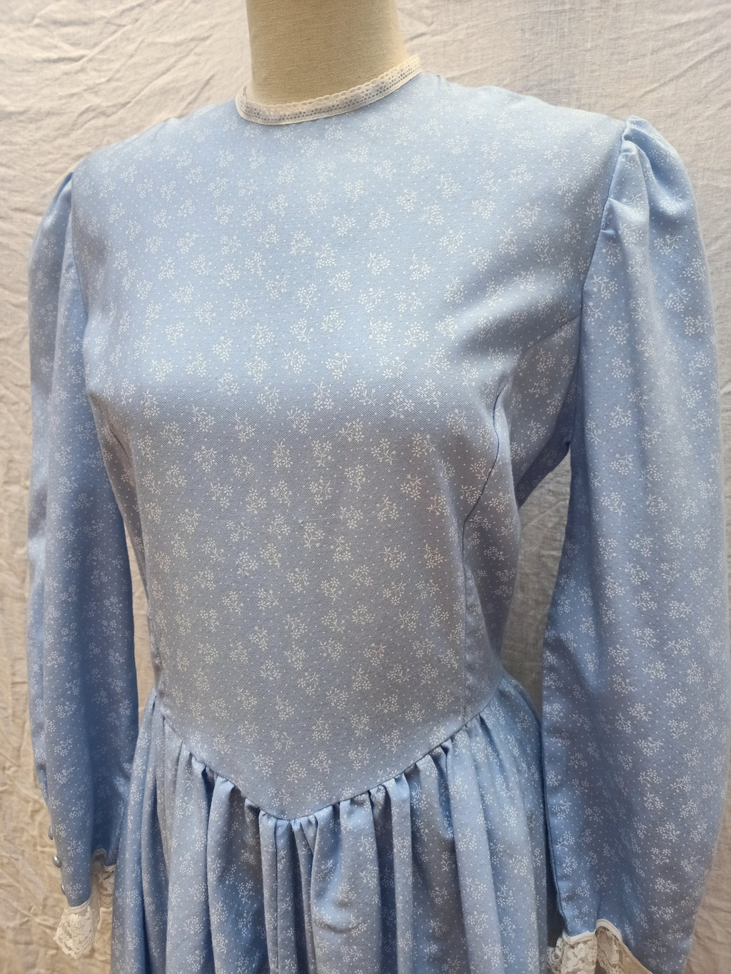Vintage Pale Blue Prairie Dress