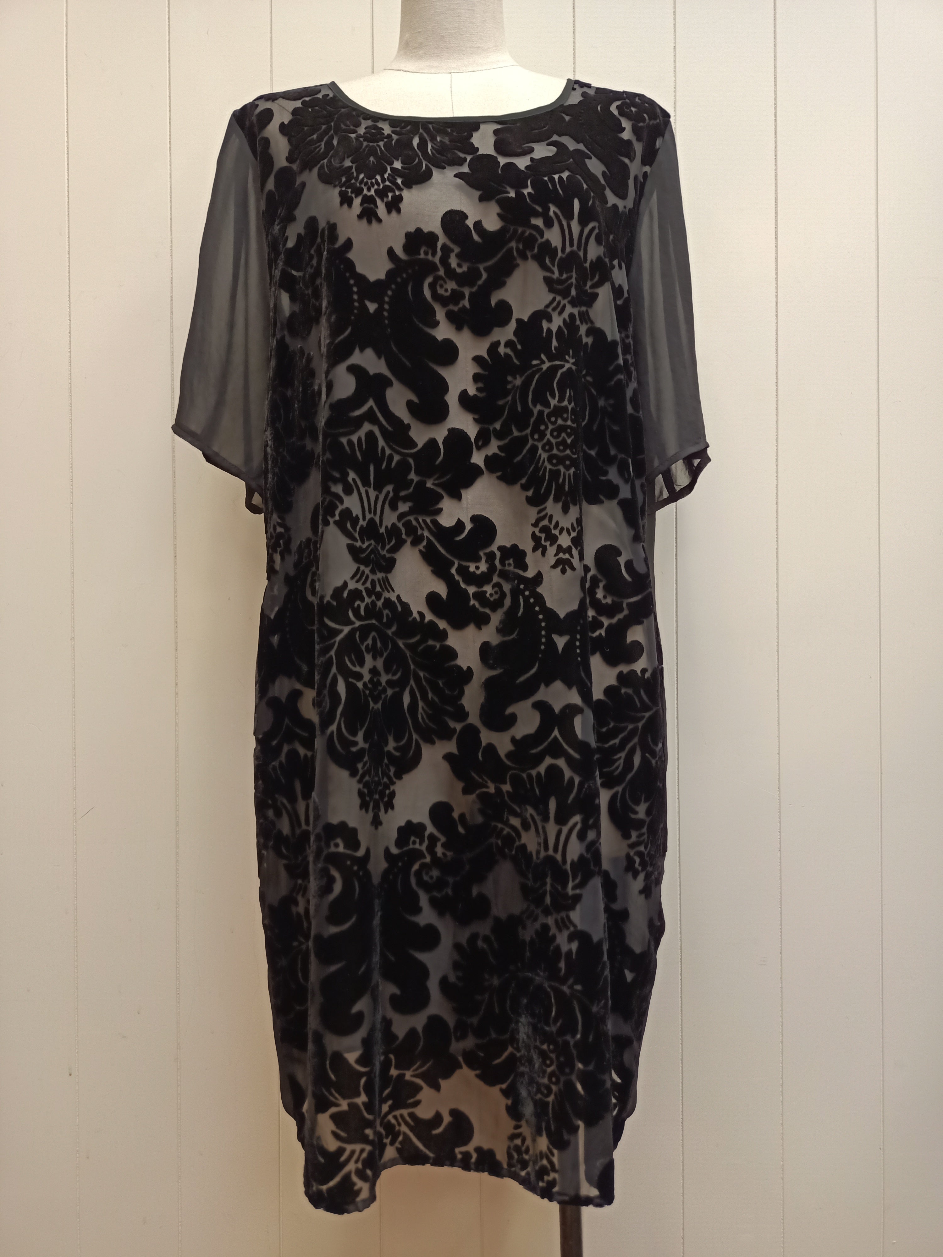 End of Story Sheer Velvet Dress