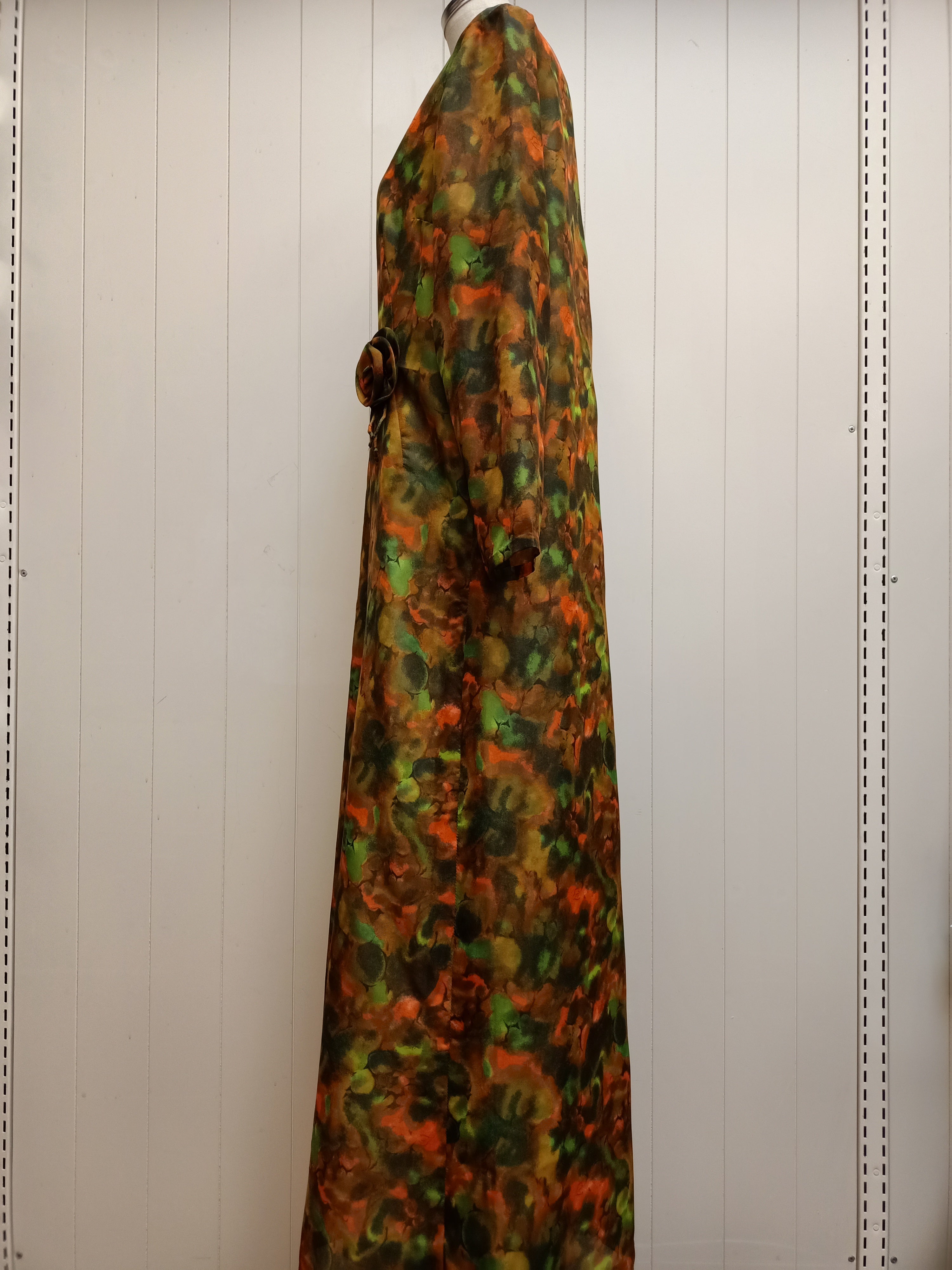 Vintage Camette Bubble Camo Maxi Dress