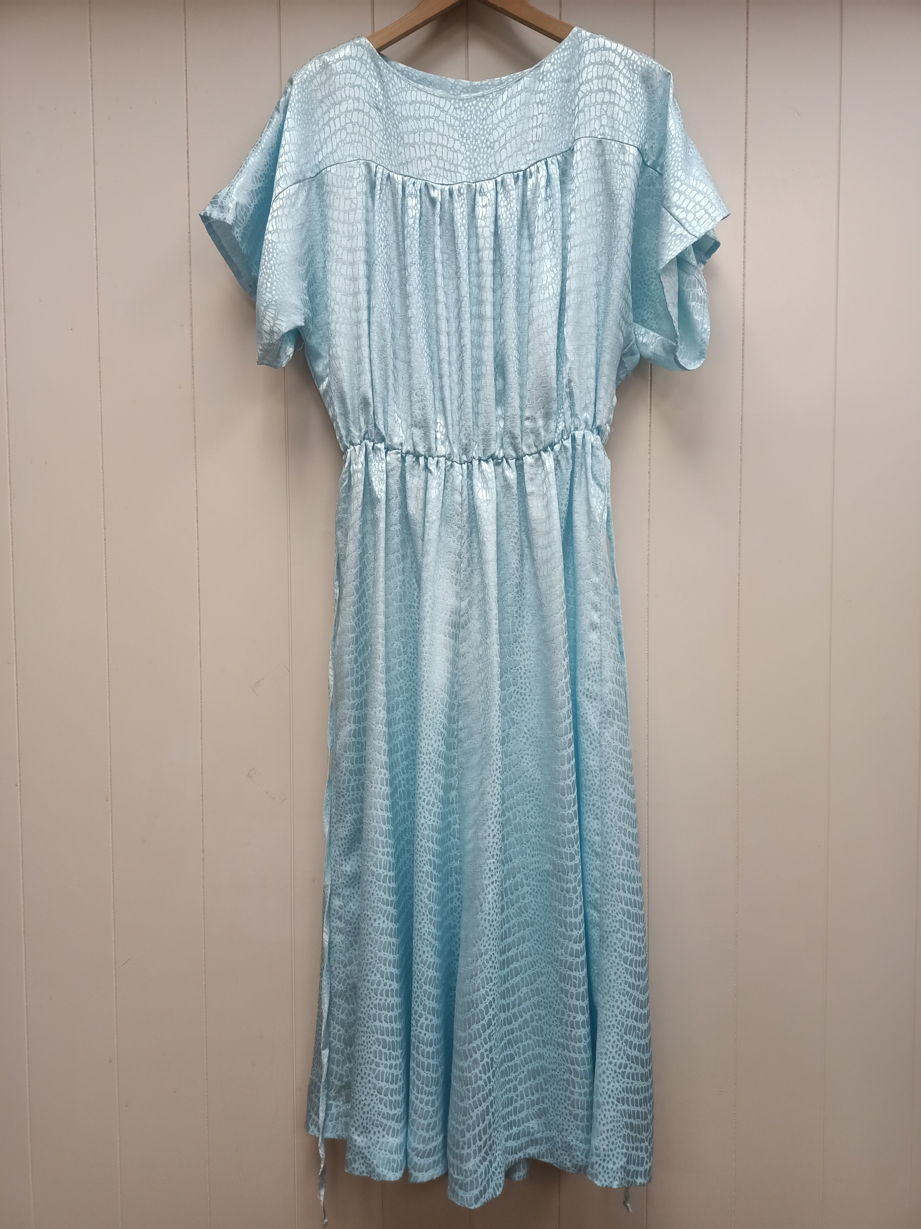 Vintage Snake Texture Satin Dress