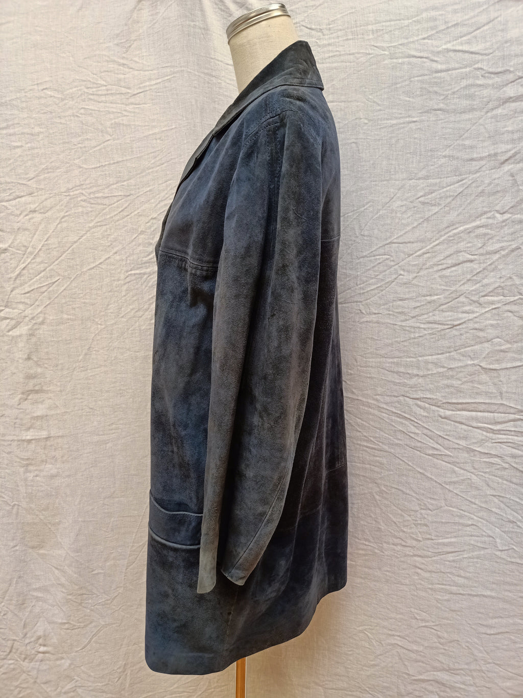 Vintage Navy Suede Jacket