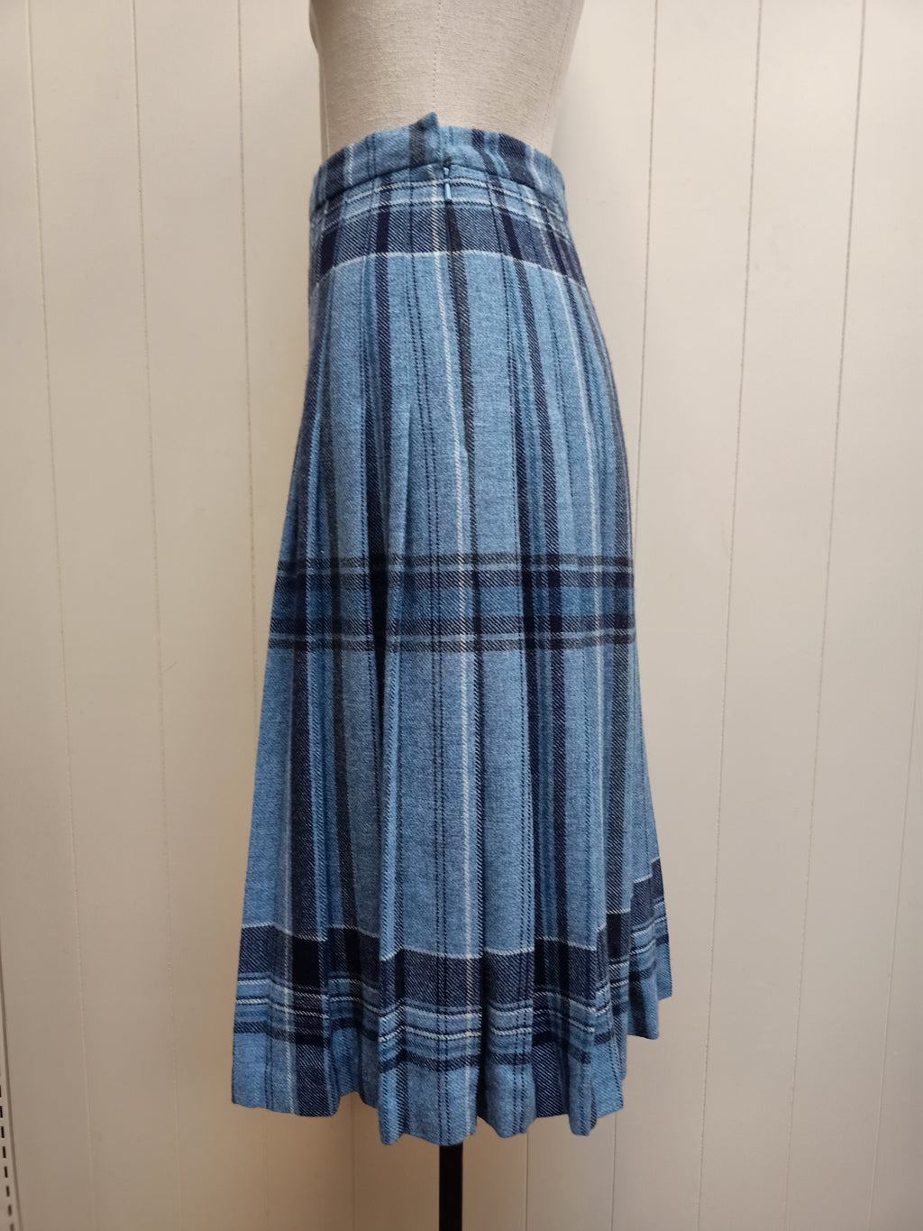 Vintage Dunedin Blue Plaid Skirt